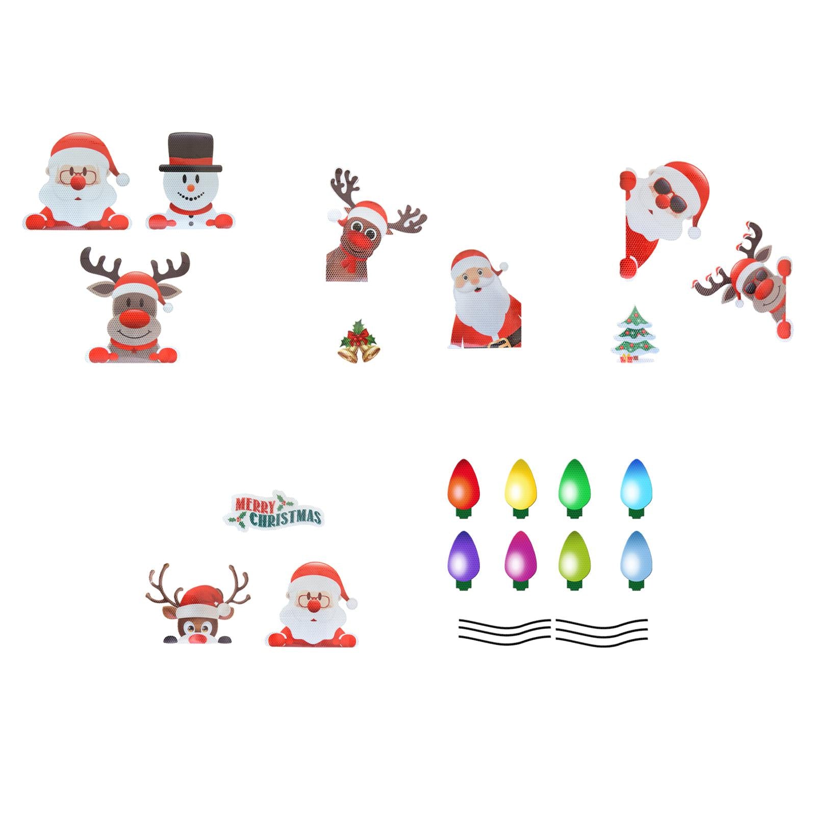 Car Refrigerator Decoration Stickers Reflective for Mailbox Refrigerator Car A