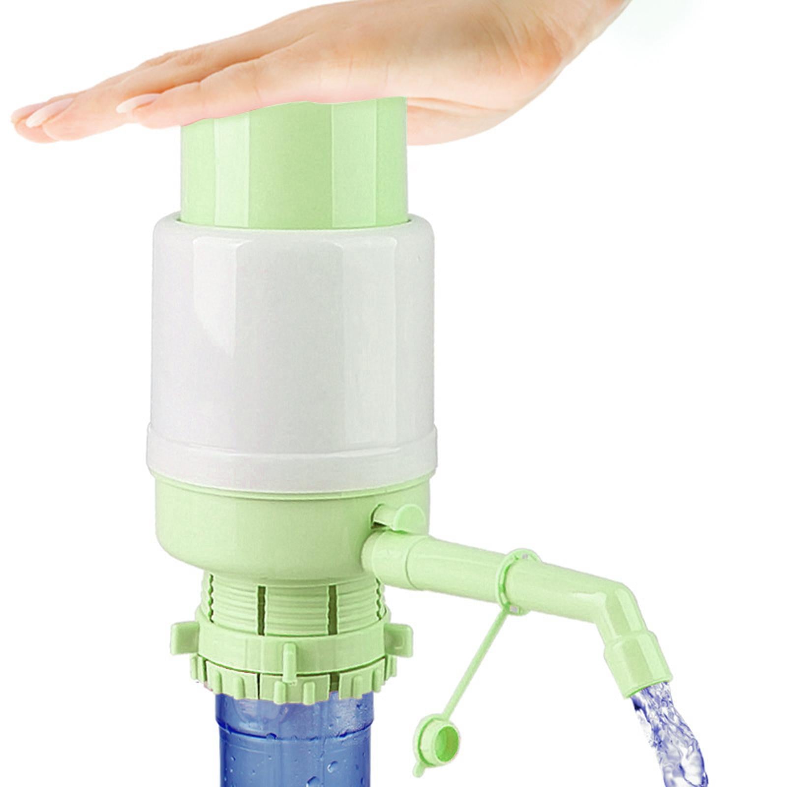 Manual Press Water Bottles Pump Universal Portable for Office Sturdy Compact Green