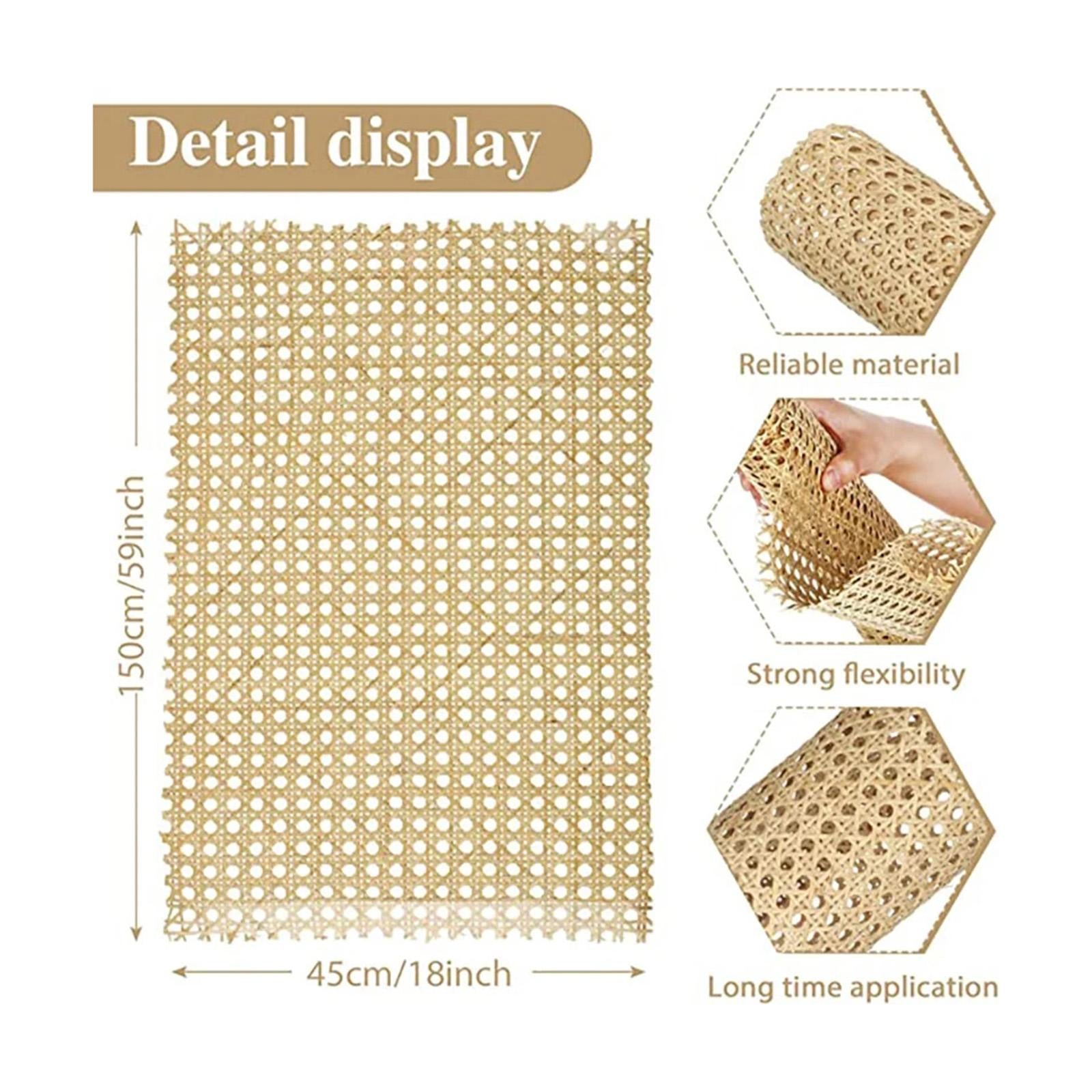 Rattan Cane Webbing Roll Cane Webbing Sheet for Summer Furniture Ceiling Bed 40cmx100cm