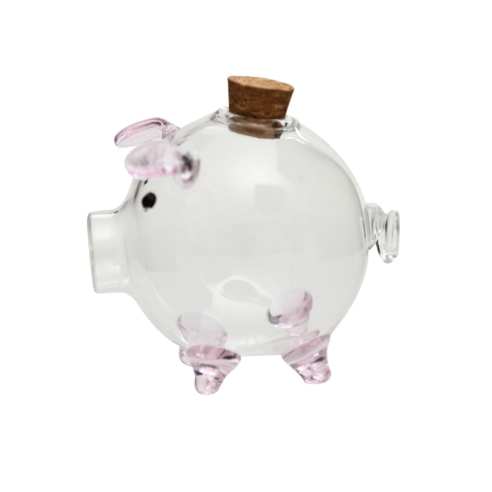 5xPiggy Bank Festival Gift Delicate Glass Pig Figurine for Kids Boys Exquisite