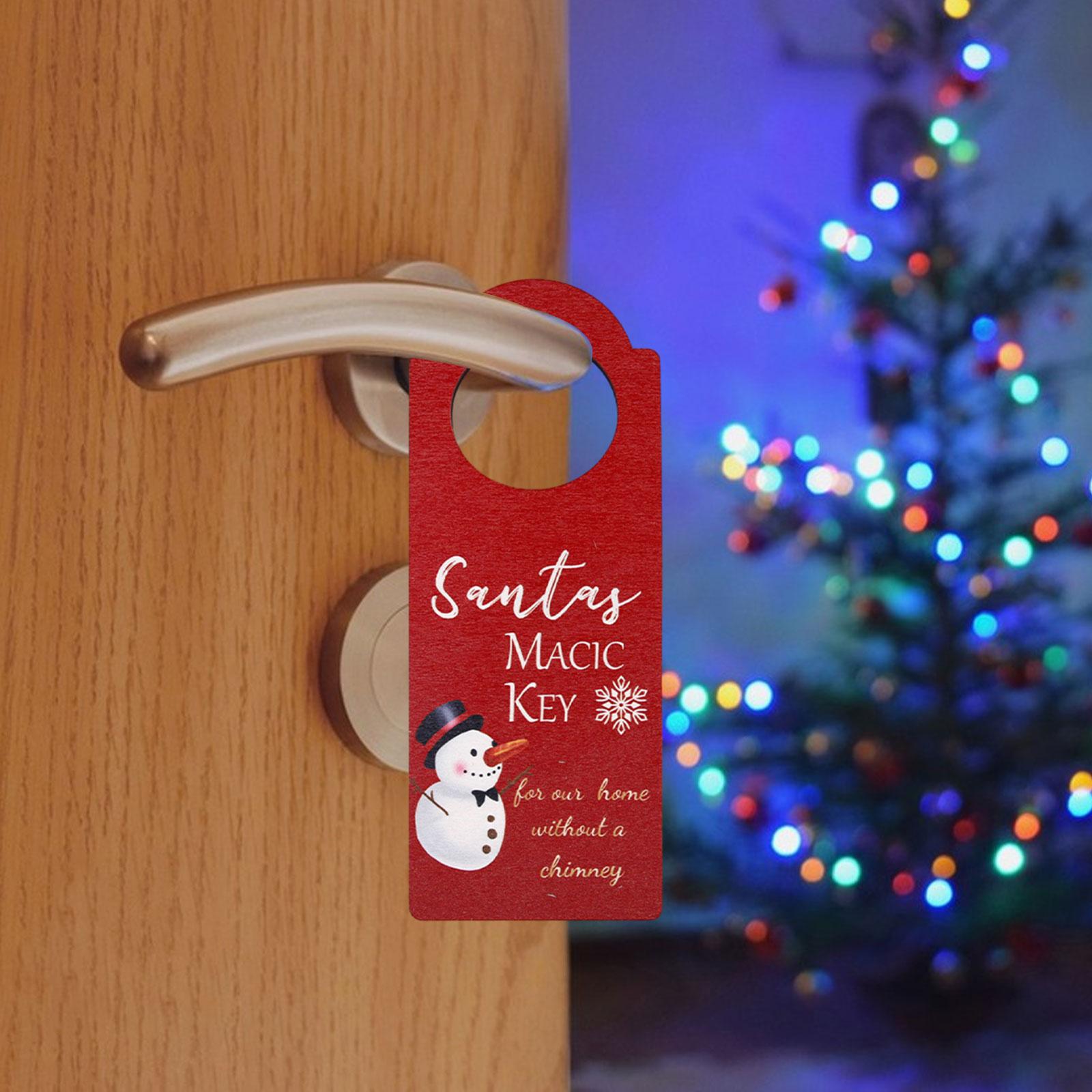 Door Hanging Pendants Wood Holiday Party Decorations for Outdoor Home Indoor snowman