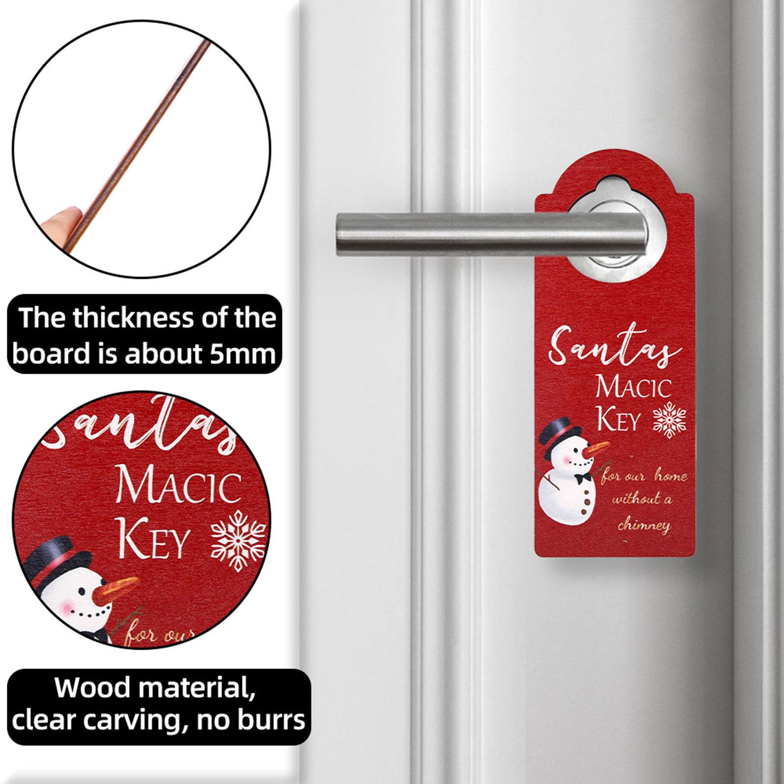 Door Hanging Pendants Wood Holiday Party Decorations for Outdoor Home Indoor snowman