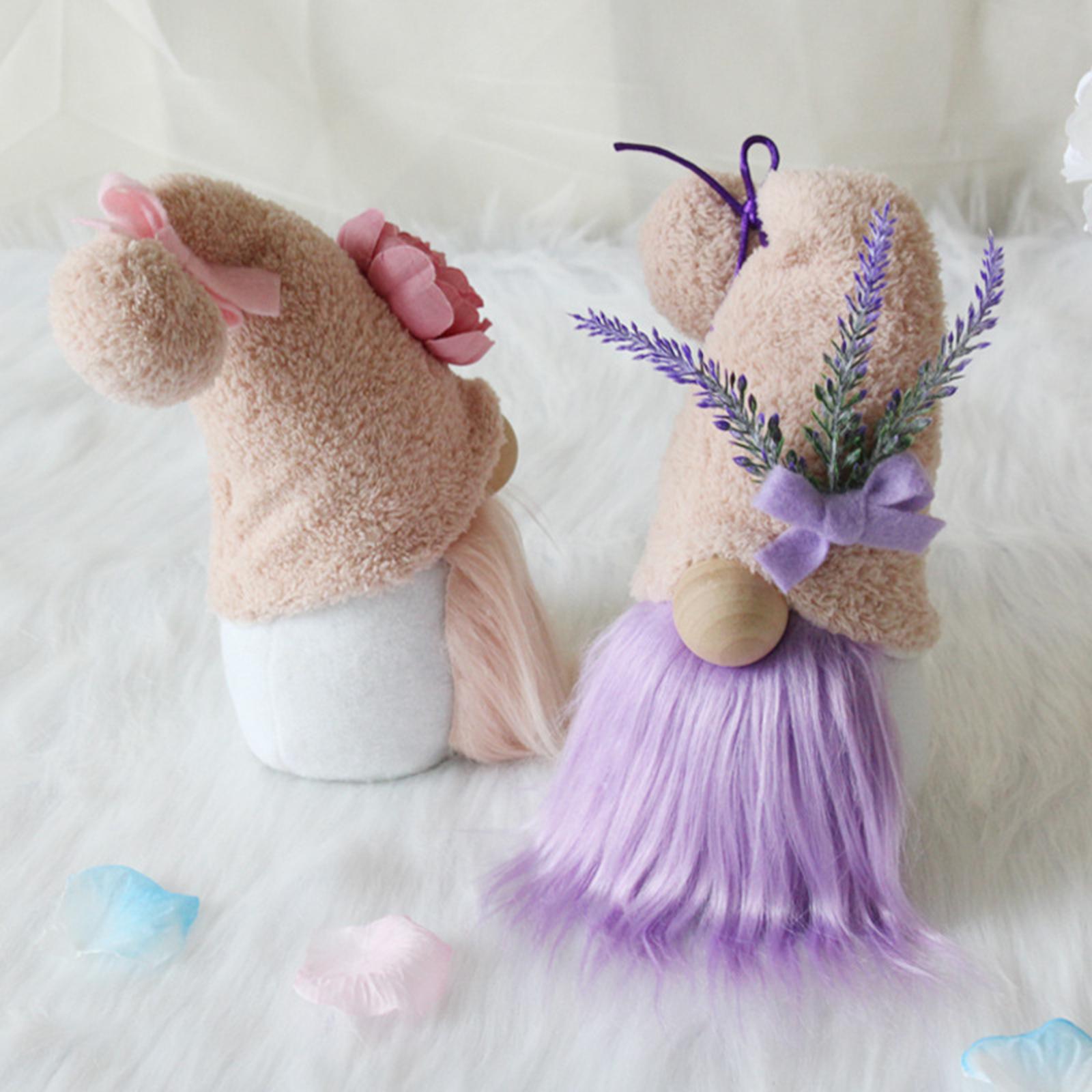 Gnome Doll Decoration Cute Desktop Decoration for Outside Outdoor Home Decor pink