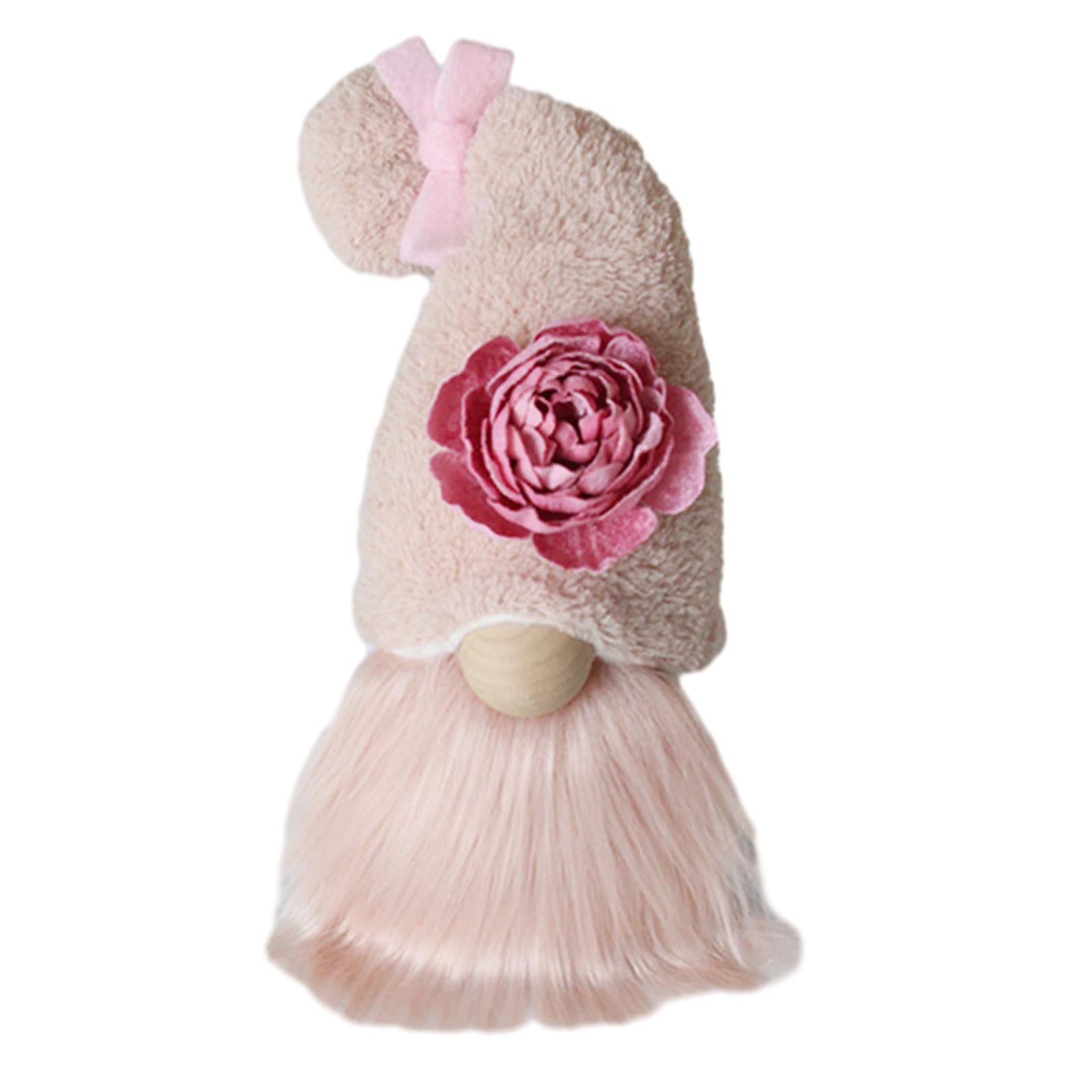 Gnome Doll Decoration Cute Desktop Decoration for Outside Outdoor Home Decor pink
