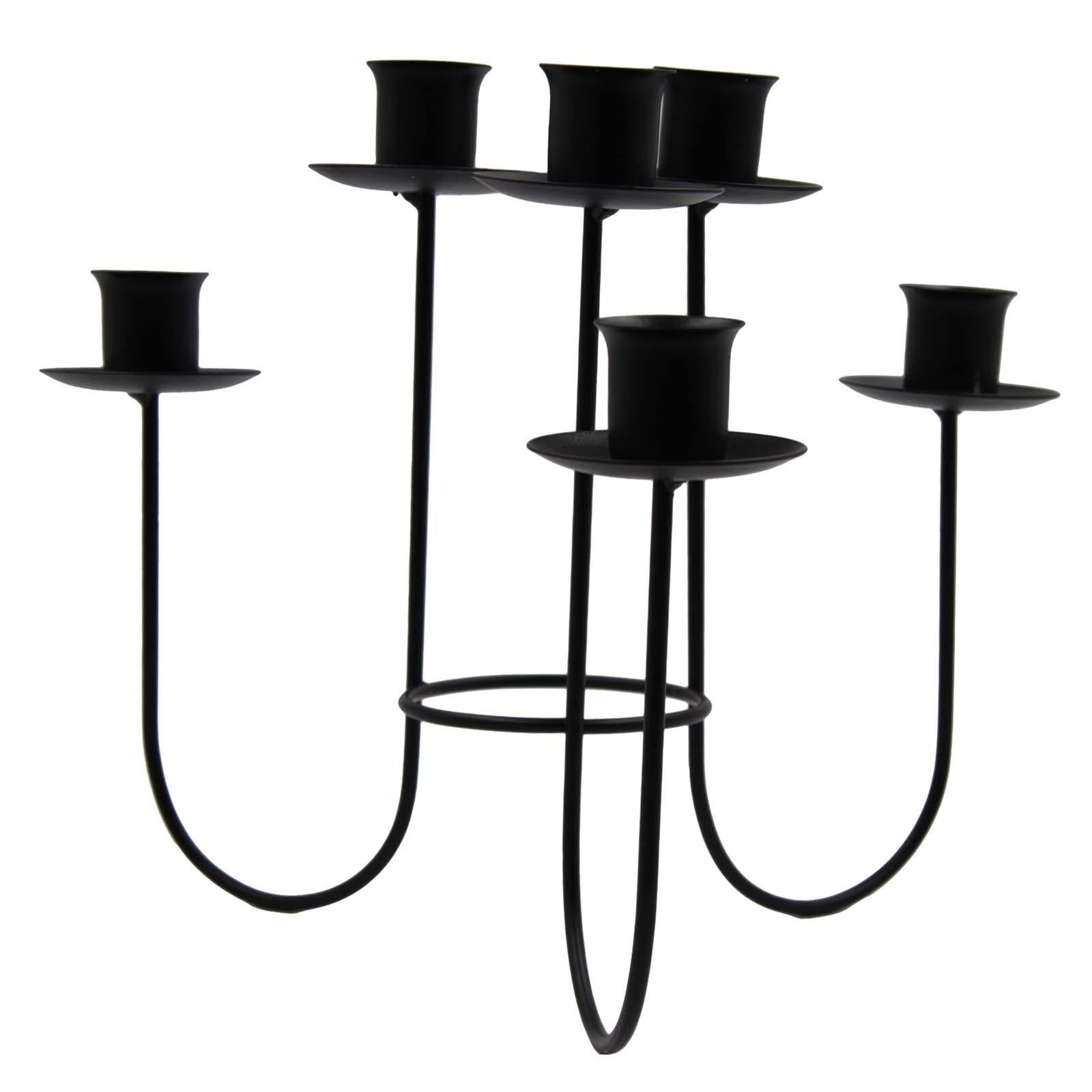 Pillar Candles Candlestick Holder Candle Holder for Wedding Reception Sturdy Black