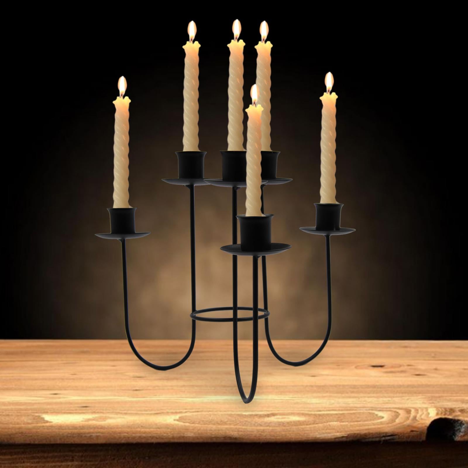 Pillar Candles Candlestick Holder Candle Holder for Wedding Reception Sturdy Black