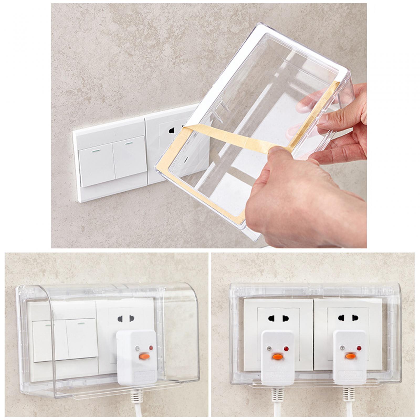 Waterproof 86 Type Switch Box Outlet Plug Cover Adhesive for Bathroom Indoor