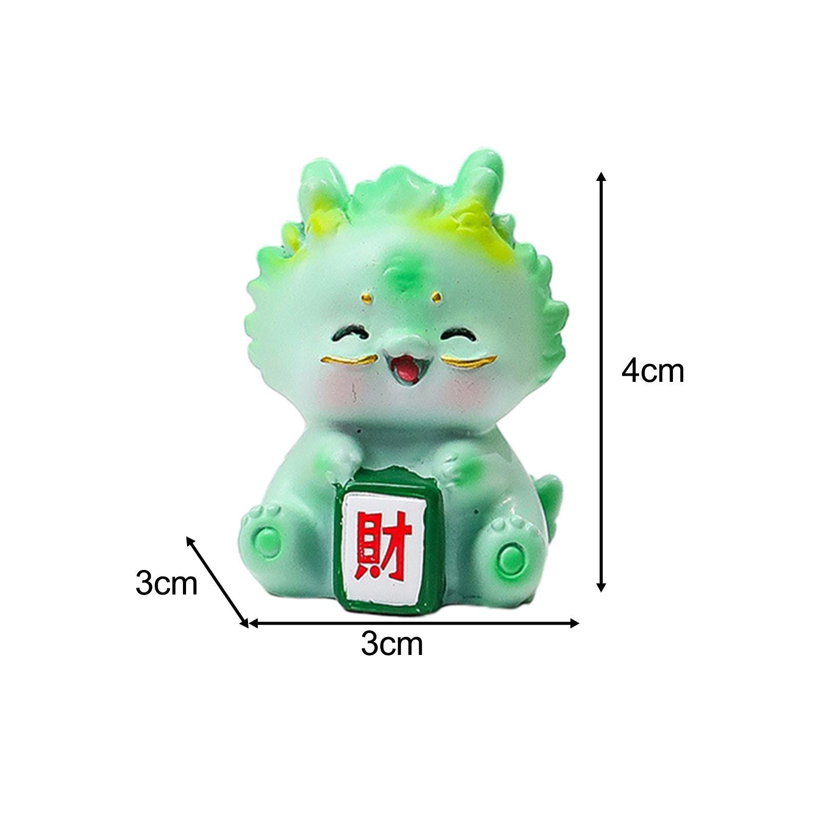 Mini Dragon Figurine Car Dashboard Decoration for Living Room Desk Fireplace style H