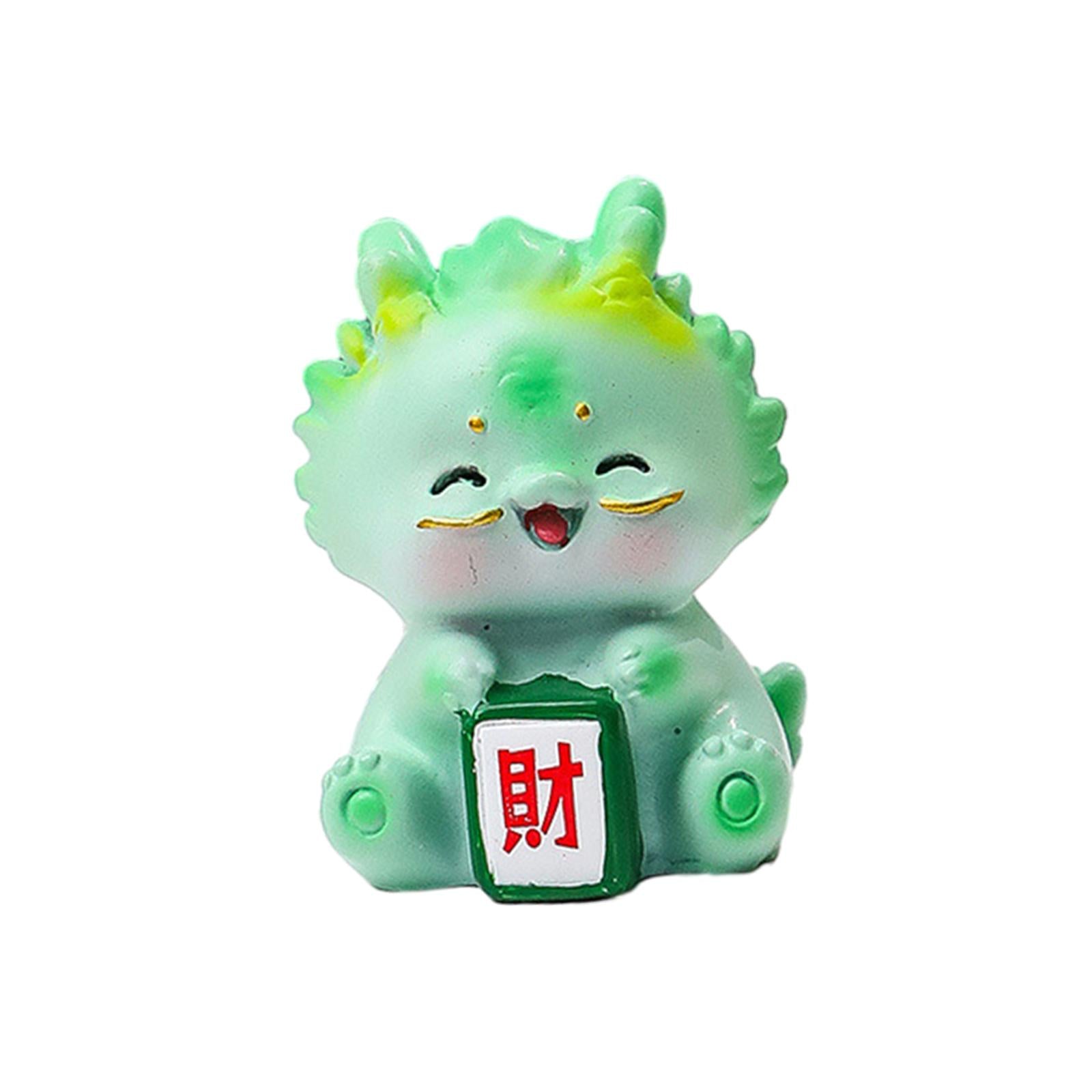 Mini Dragon Figurine Car Dashboard Decoration for Living Room Desk Fireplace style H