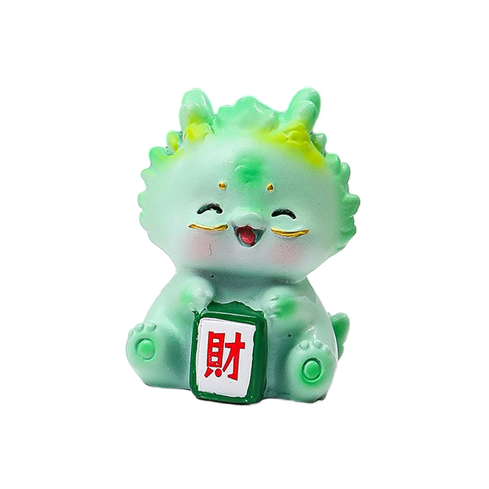 Mini Dragon Figurine Car Dashboard Decoration for Living Room Desk Fireplace style H