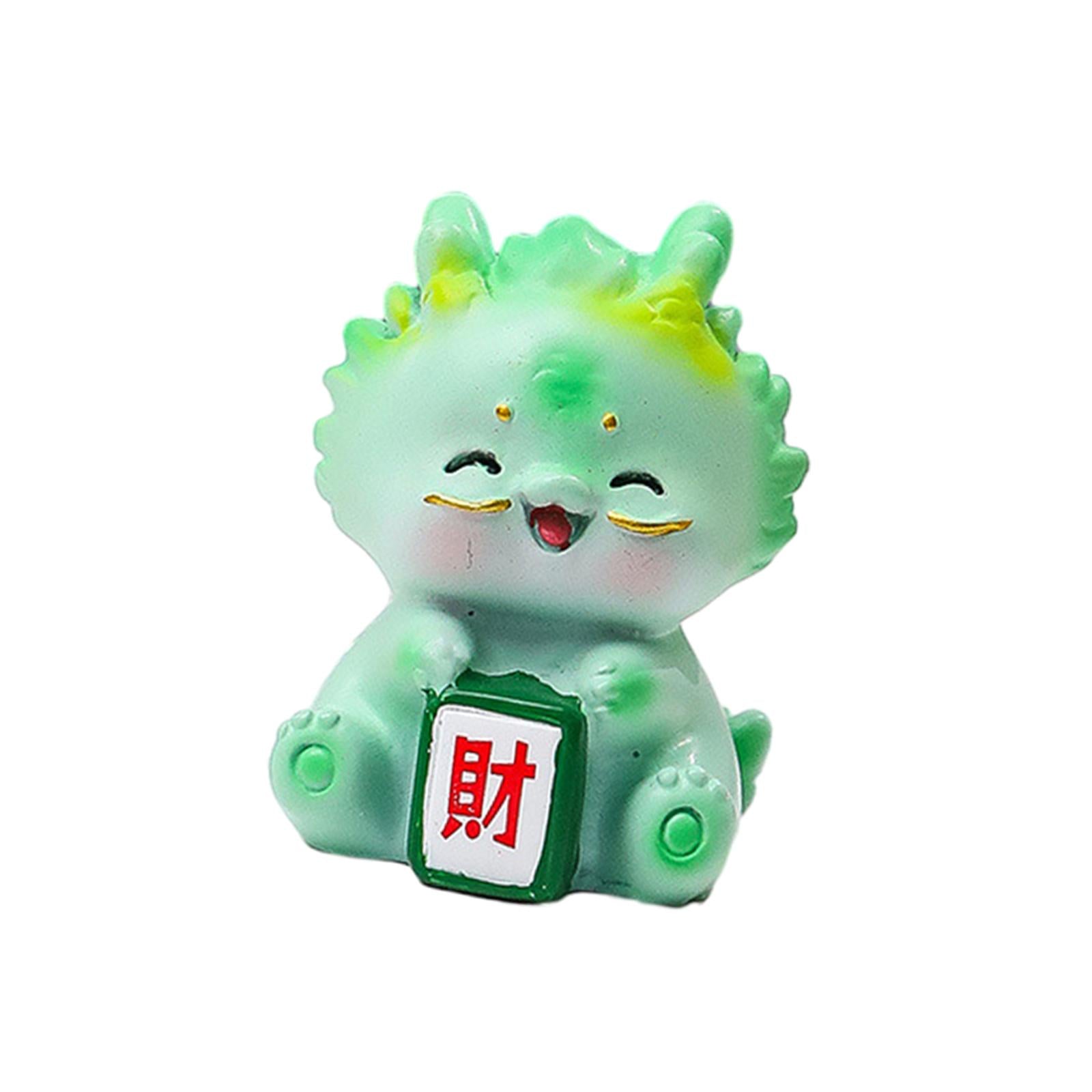 Mini Dragon Figurine Car Dashboard Decoration for Living Room Desk Fireplace style H