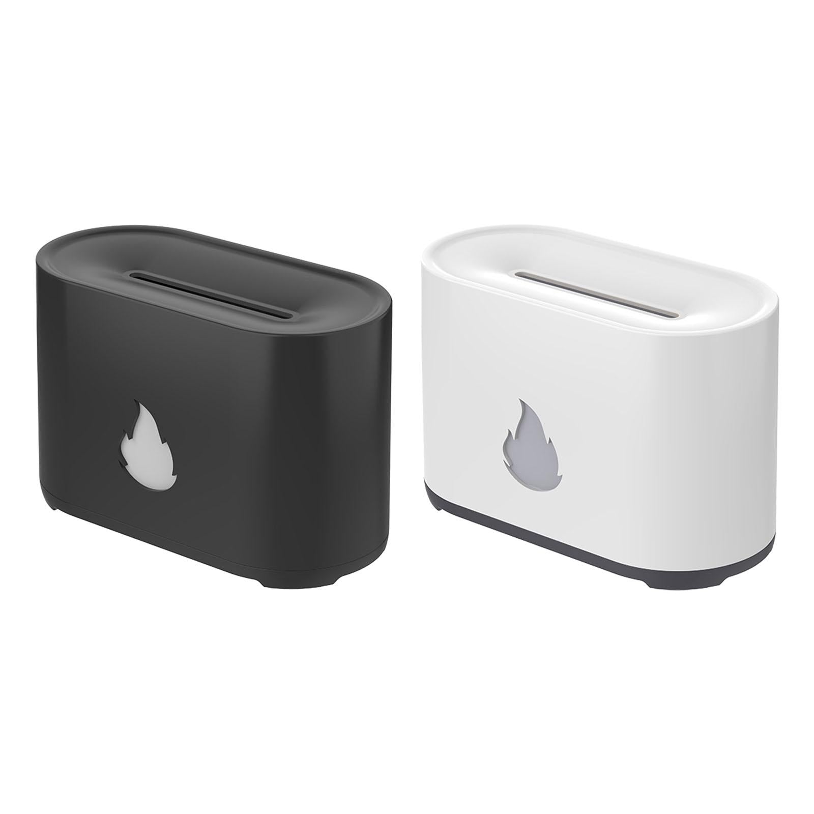 Flame Essential Oil Diffuser Air Humidifier Portable for Home Office Nursery Black
