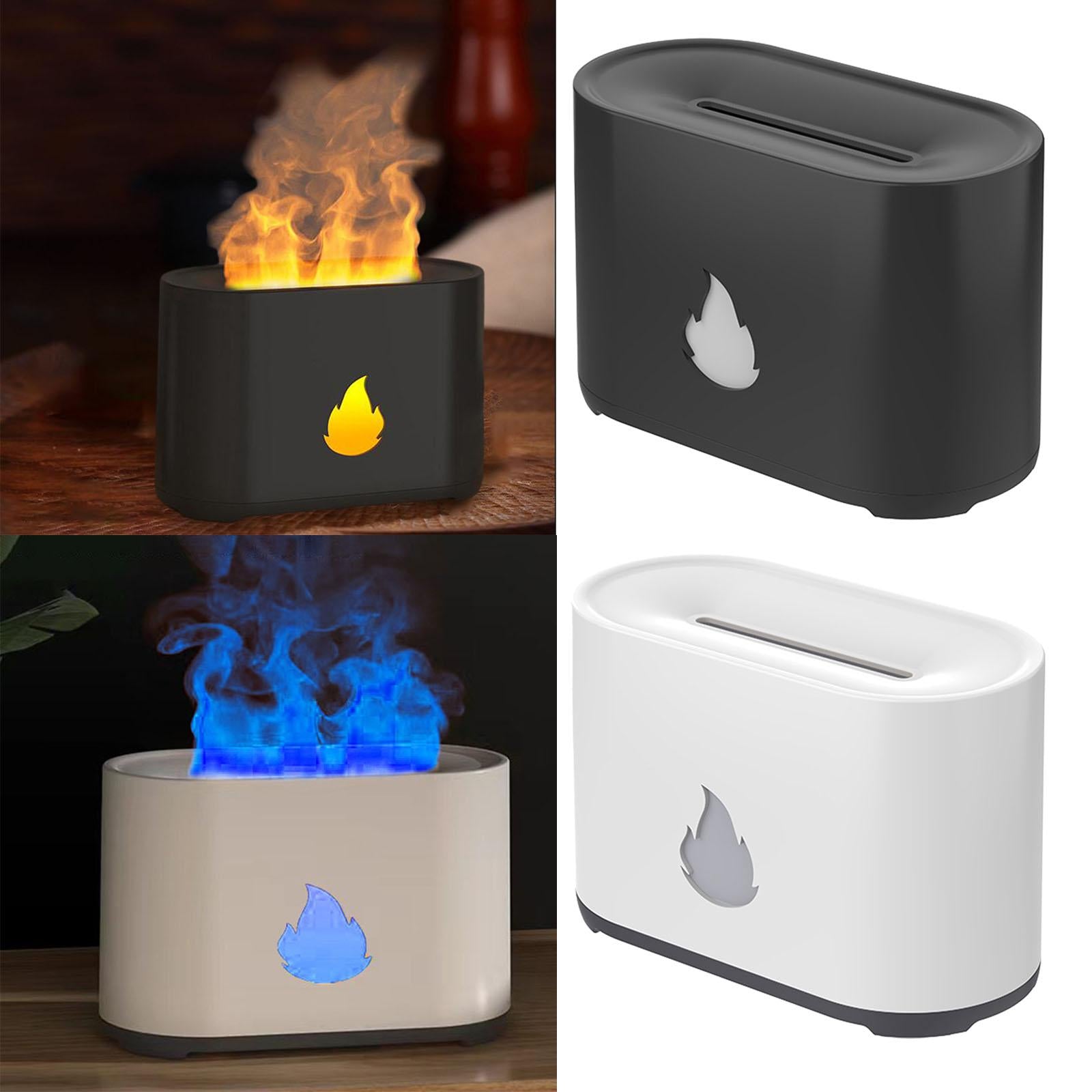 Flame Essential Oil Diffuser Air Humidifier Portable for Home Office Nursery Black