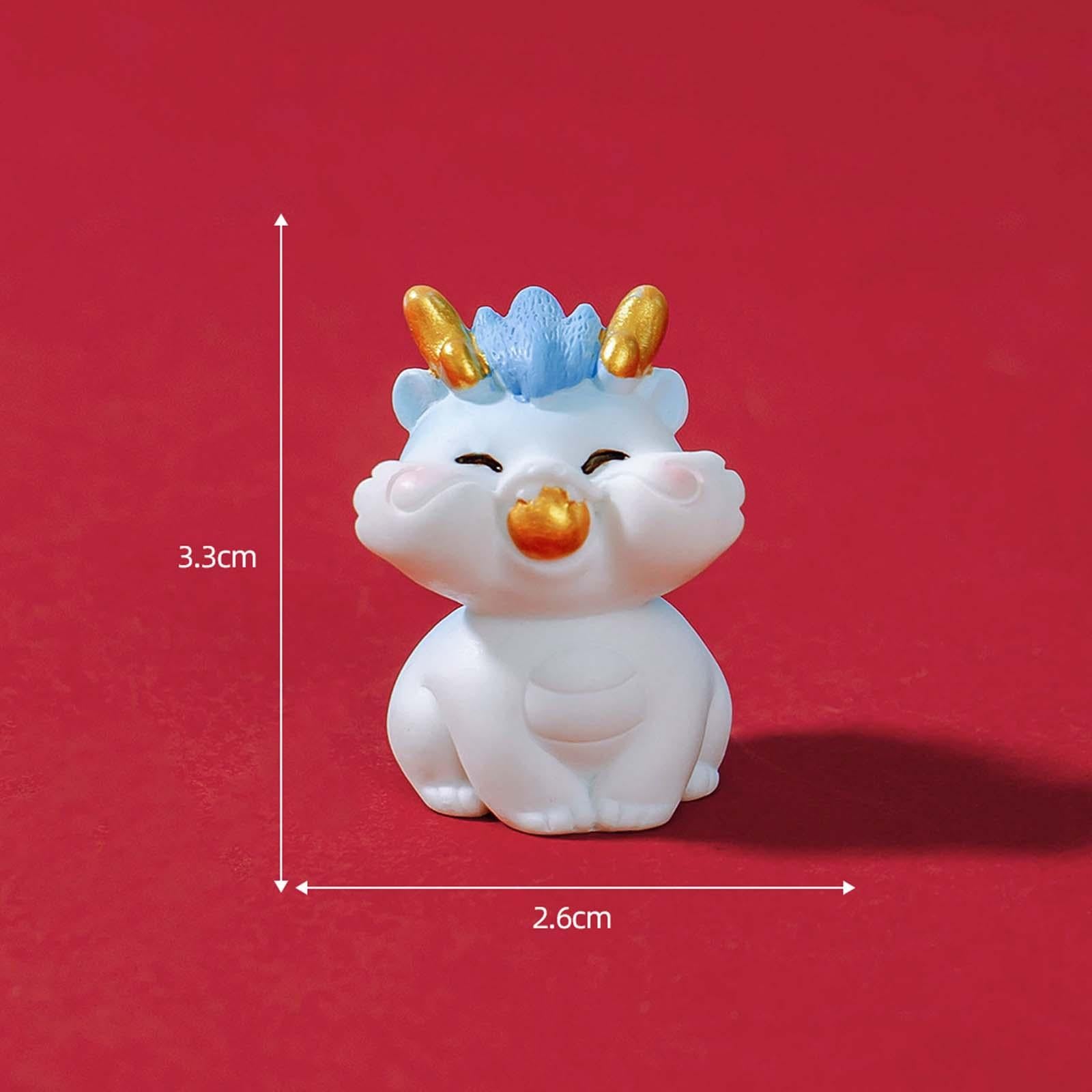 12 Pieces Dragon Statue Desktop Ornament for Bookshelf Centerpiece Fireplace