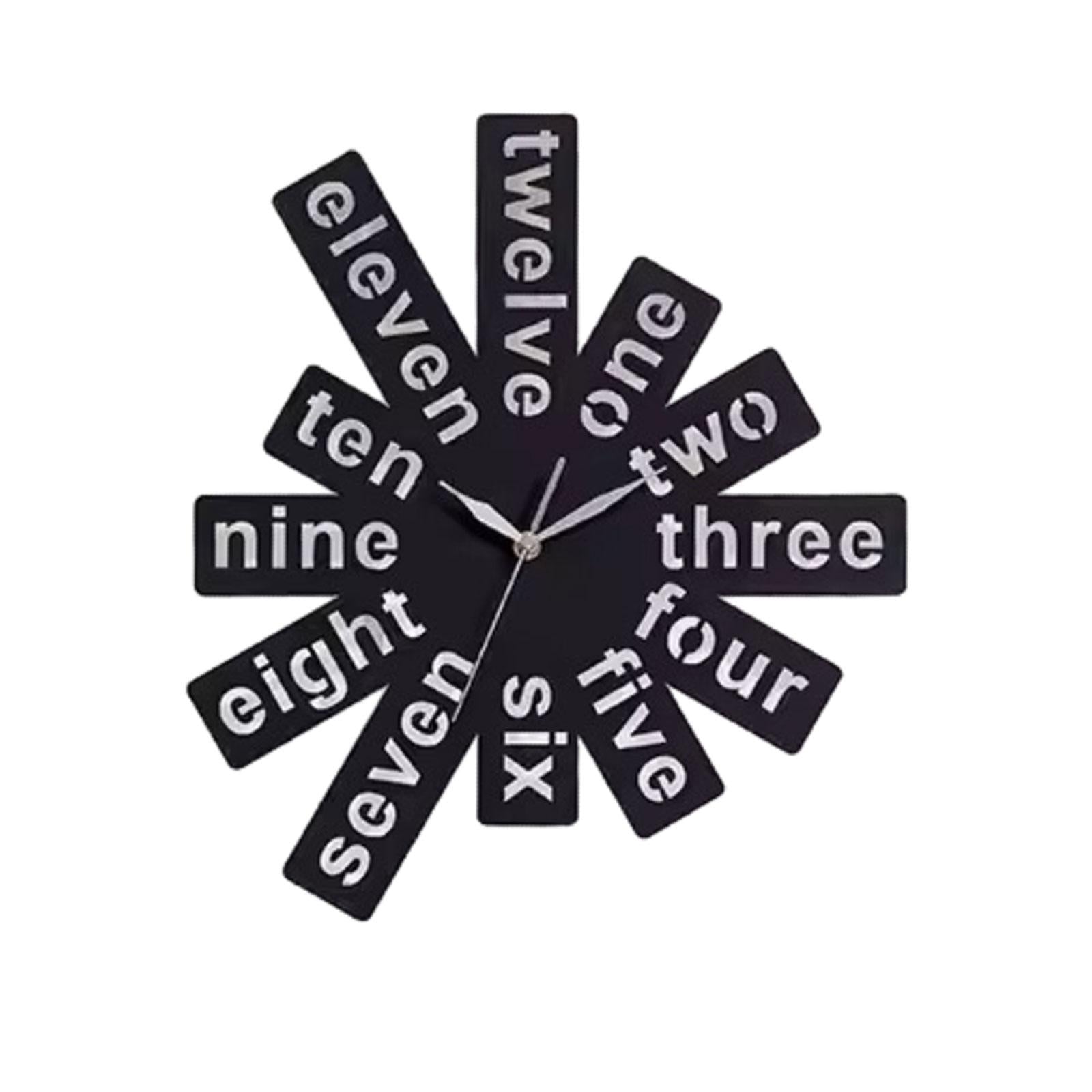 Creative Wall Clock Easy to Read Silent Wall Clock for Farmhouse Home Office