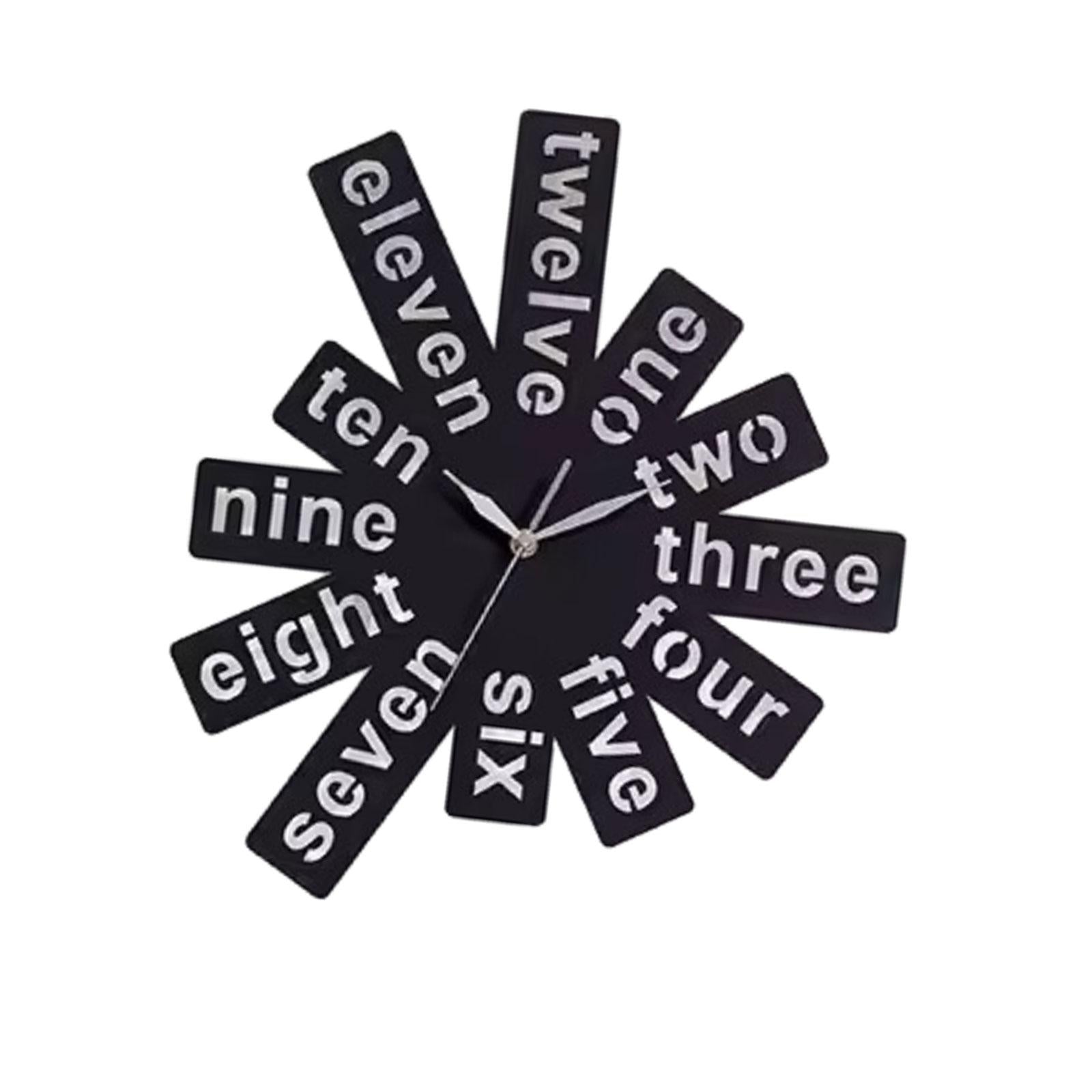 Creative Wall Clock Easy to Read Silent Wall Clock for Farmhouse Home Office