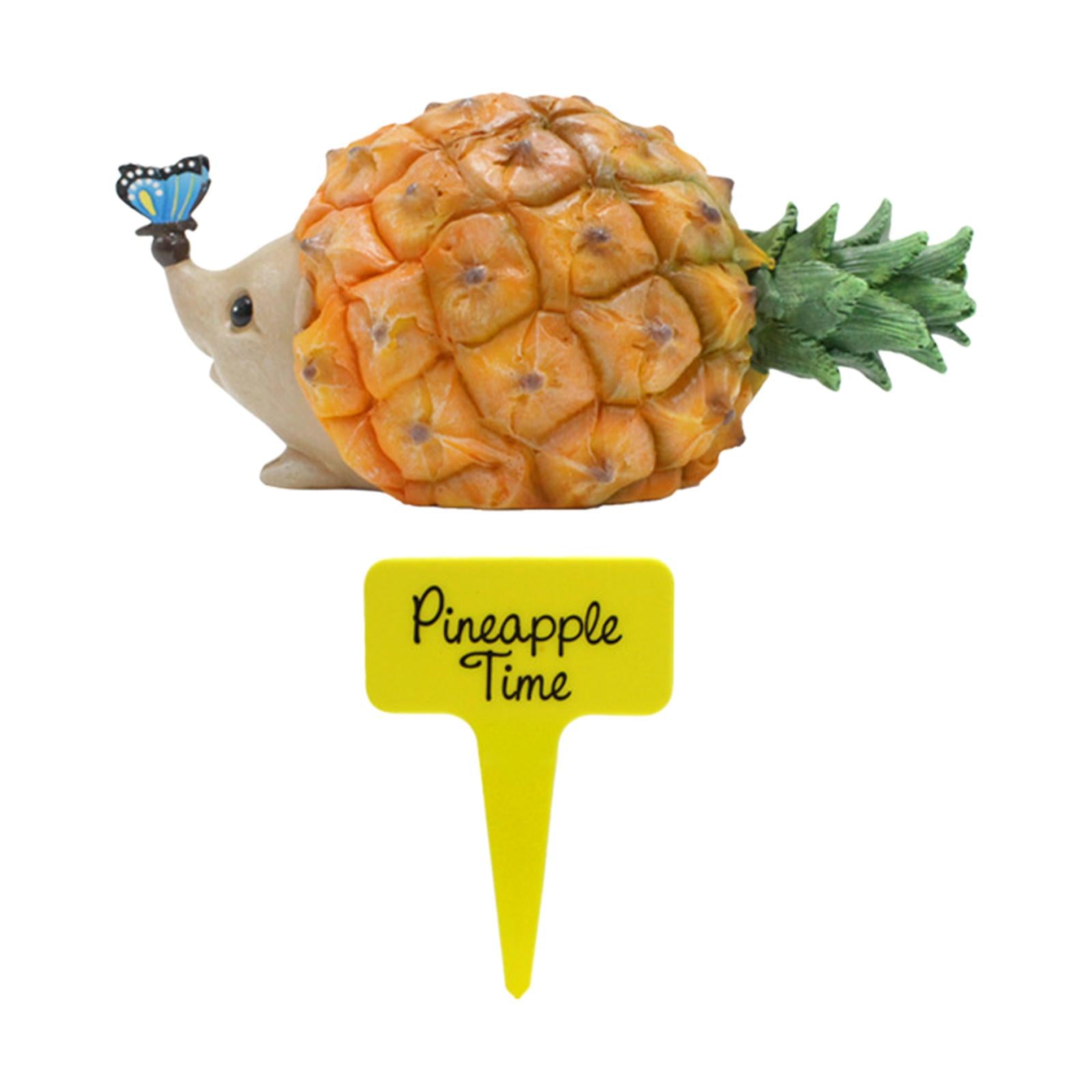 Pineapple Hedgehog Figurine Decorative for Balcony Bookshelf Flowerpot Decor