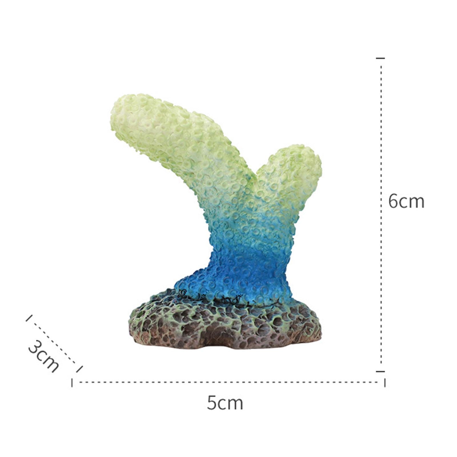 Artificial Coral Ornament Fish Tank Decor for Balcony Porch Patio Blue