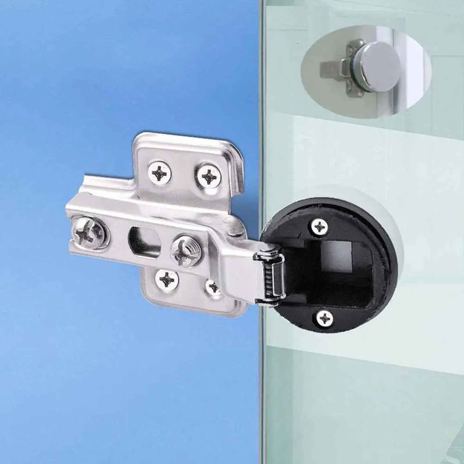 Glass Door Hinges 35mm Cup Screws Practical DIY Hinges Home Cabinet Hardware Big Bend