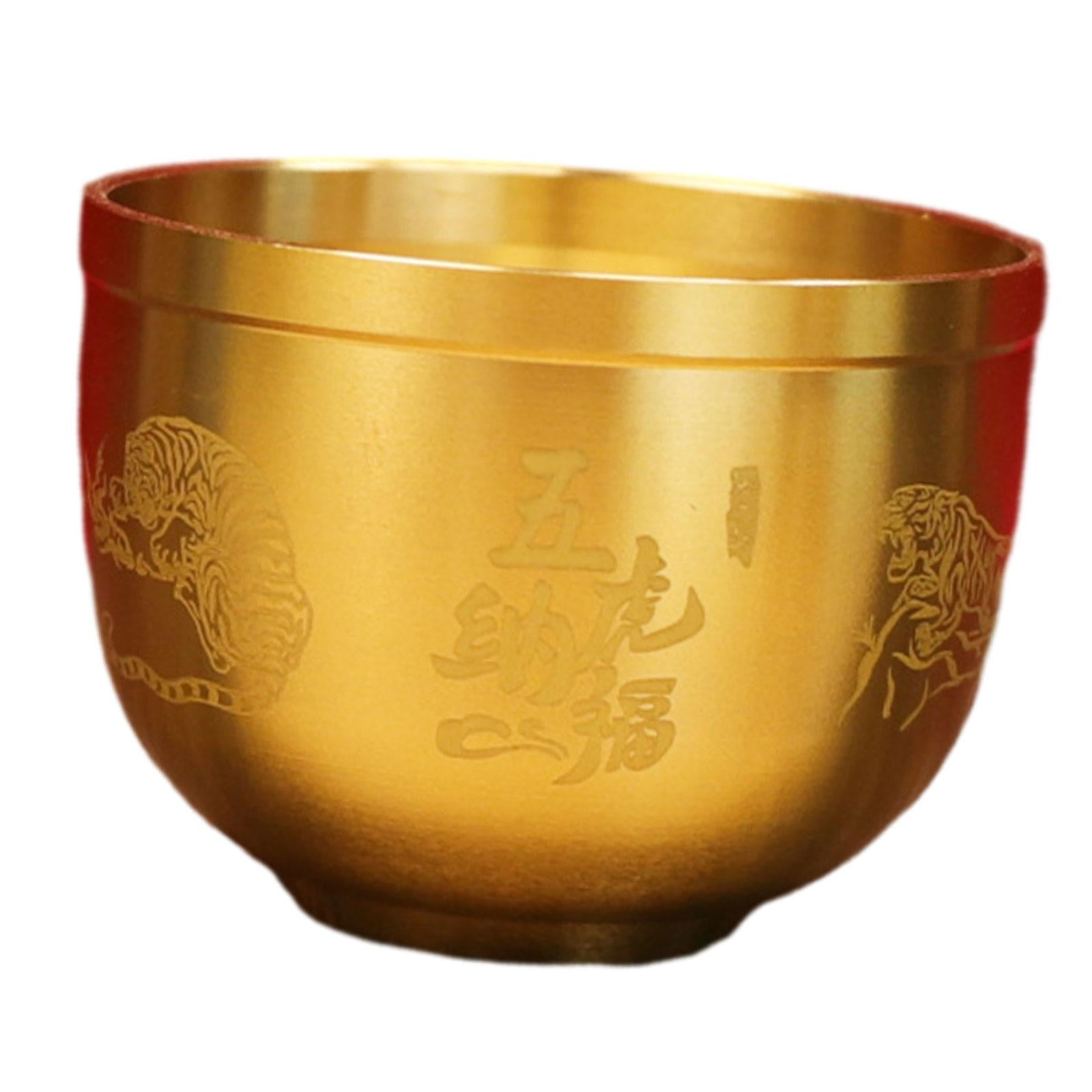 Brass Feng Shui Bowl Retro Treasure Bowl for Spring Festival New Year Office