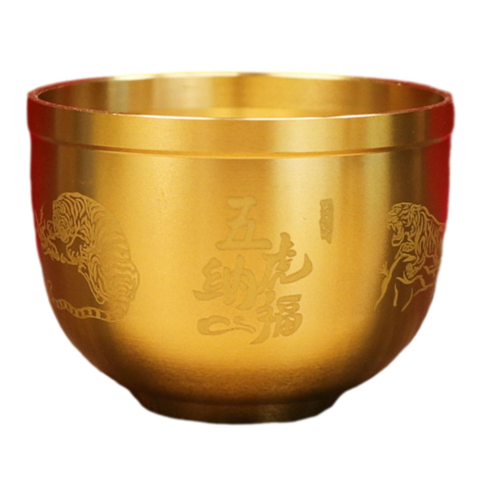 Brass Feng Shui Bowl Retro Treasure Bowl for Spring Festival New Year Office