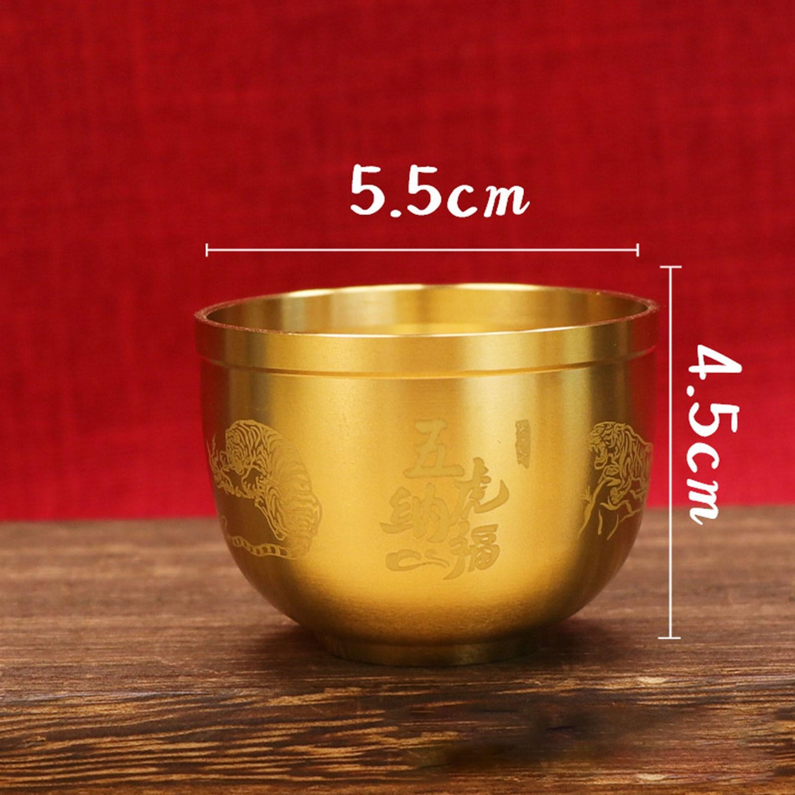 Brass Feng Shui Bowl Retro Treasure Bowl for Spring Festival New Year Office