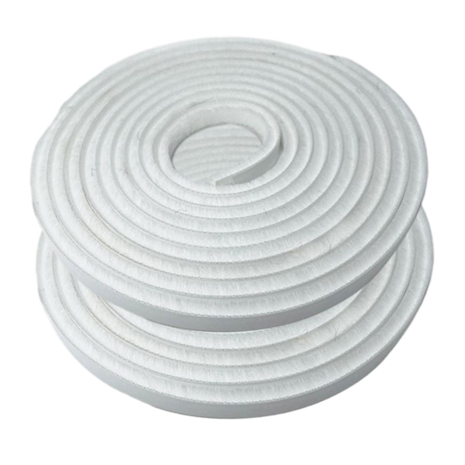 2 Pieces Door Weather Stripping Brush Seal Weatherstripping for Window White