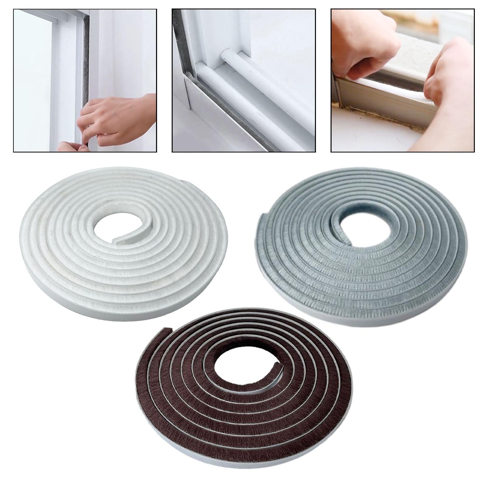 2Pcs Door Weather Stripping Sealing Tape for Cabinet Door Wardrobes Windows White