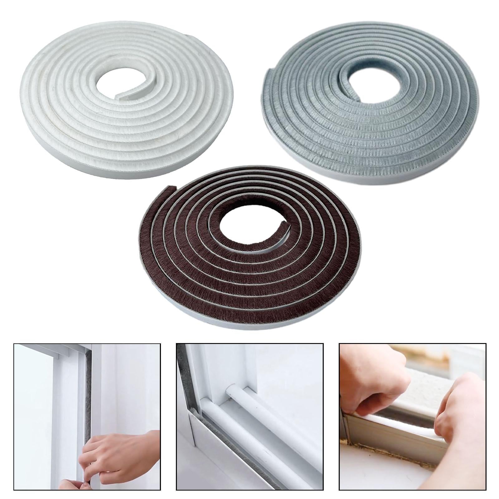 2Pcs Door Weather Stripping Sealing Tape for Cabinet Door Wardrobes Windows White