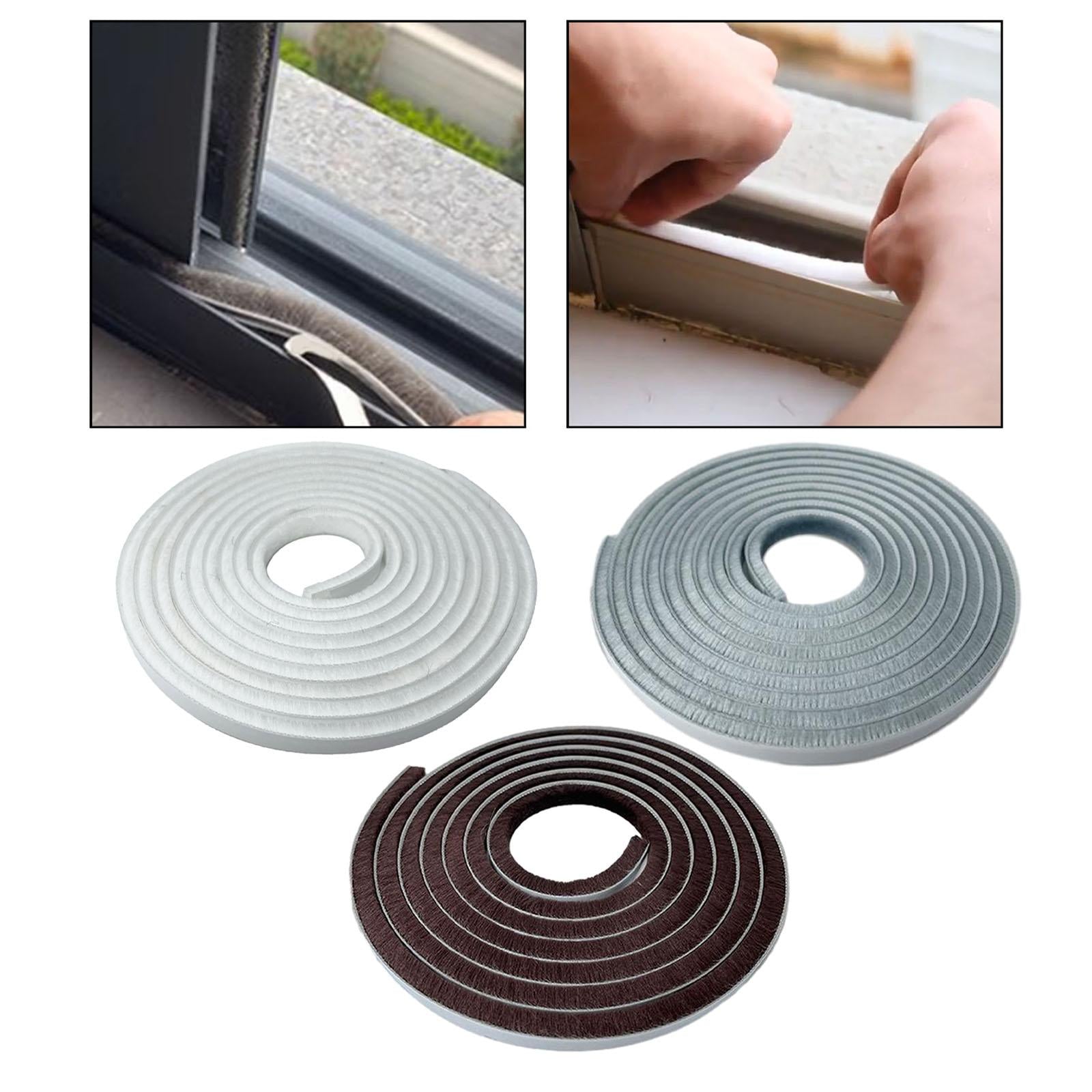 2Pcs Door Weather Stripping Sealing Tape for Cabinet Door Wardrobes Windows White