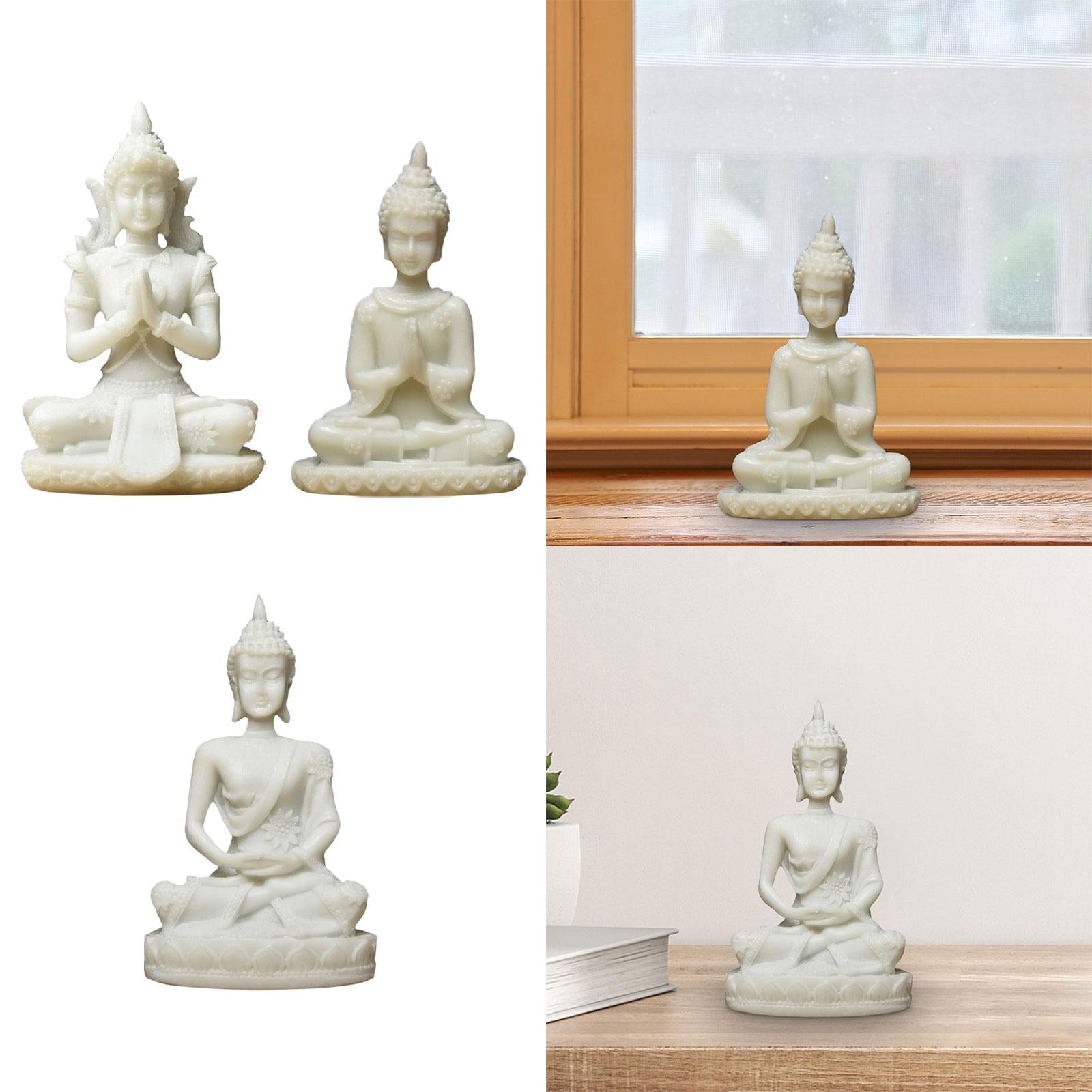 Buddha Statue Zen Decor Home Decor Meditation Decor for Tabletop Home Office Style A