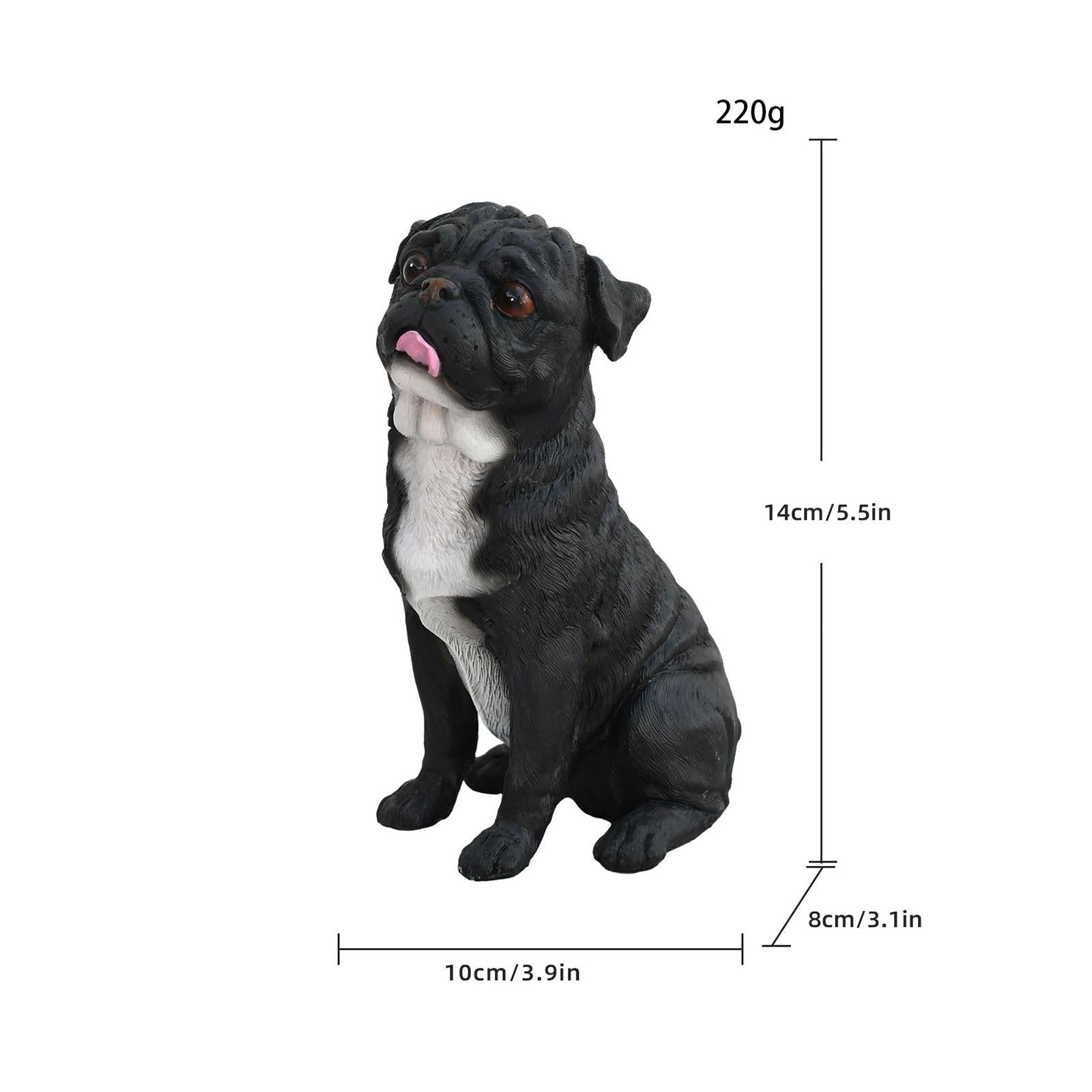 Dog Statue Animal Sculpture Living Room Hallway for Home Decor Gift Ornament Black