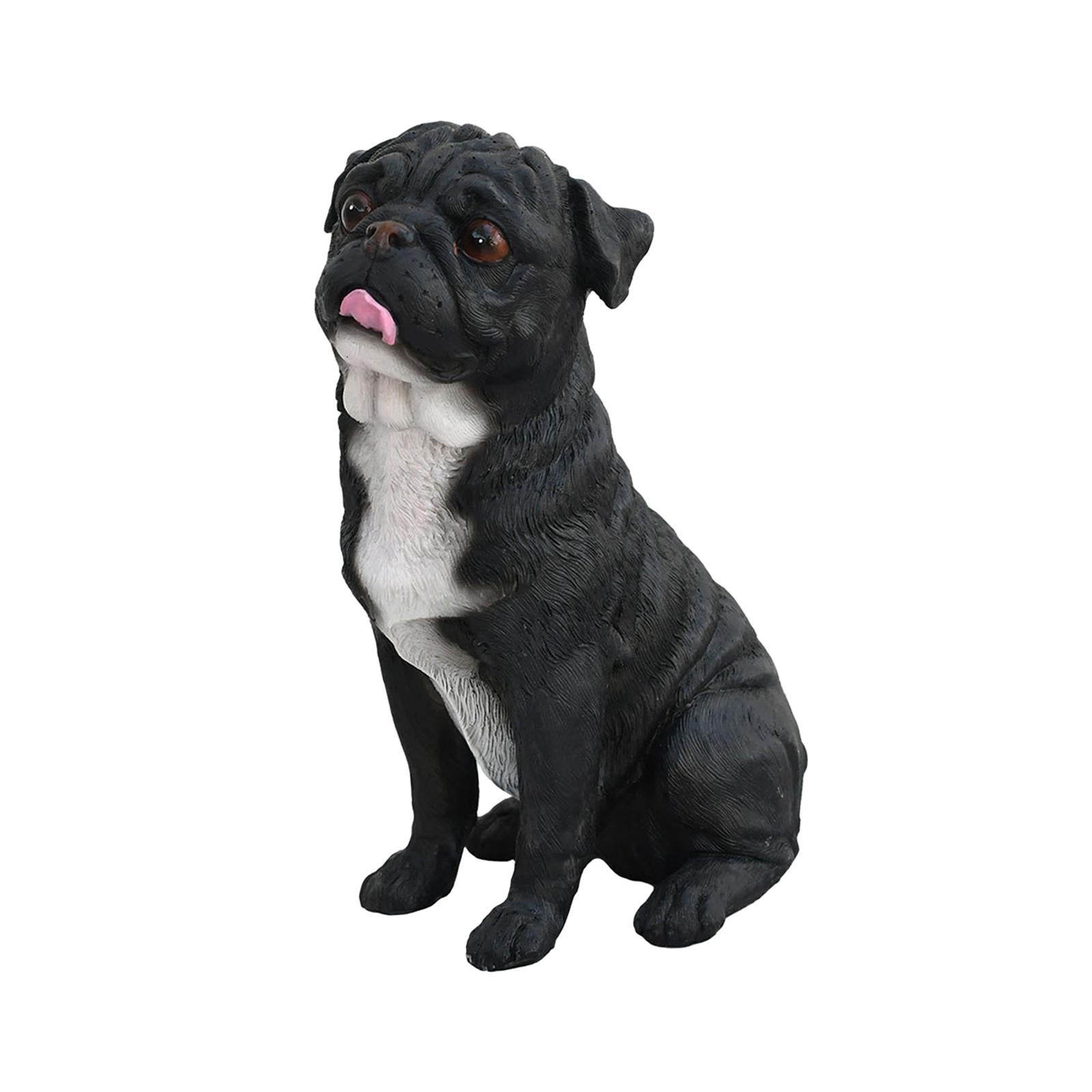 Dog Statue Animal Sculpture Living Room Hallway for Home Decor Gift Ornament Black