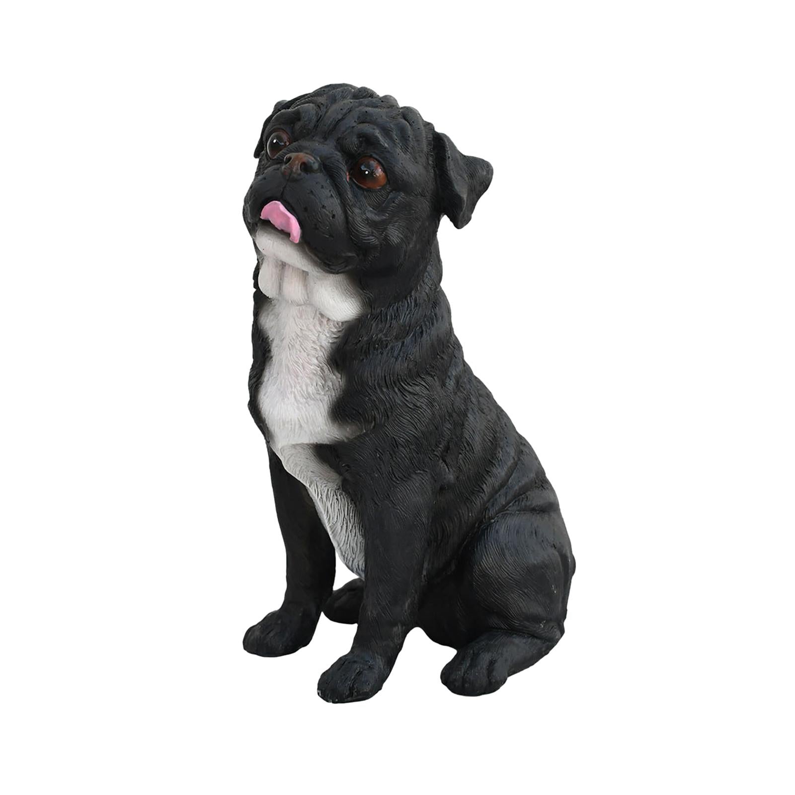 Dog Statue Animal Sculpture Living Room Hallway for Home Decor Gift Ornament Black