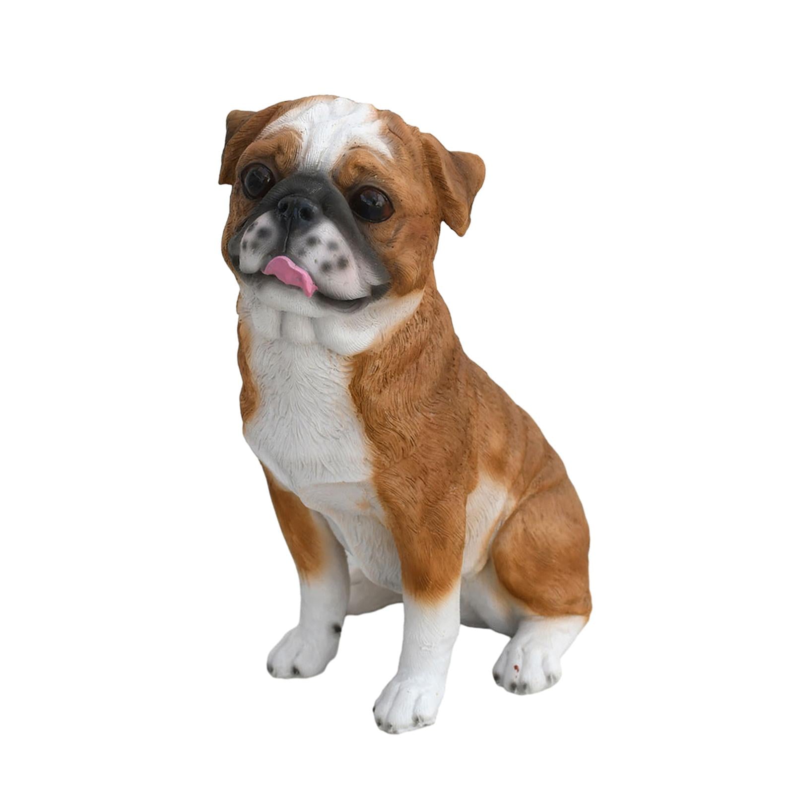 Dog Statue Animal Sculpture Living Room Hallway for Home Decor Gift Ornament Brown