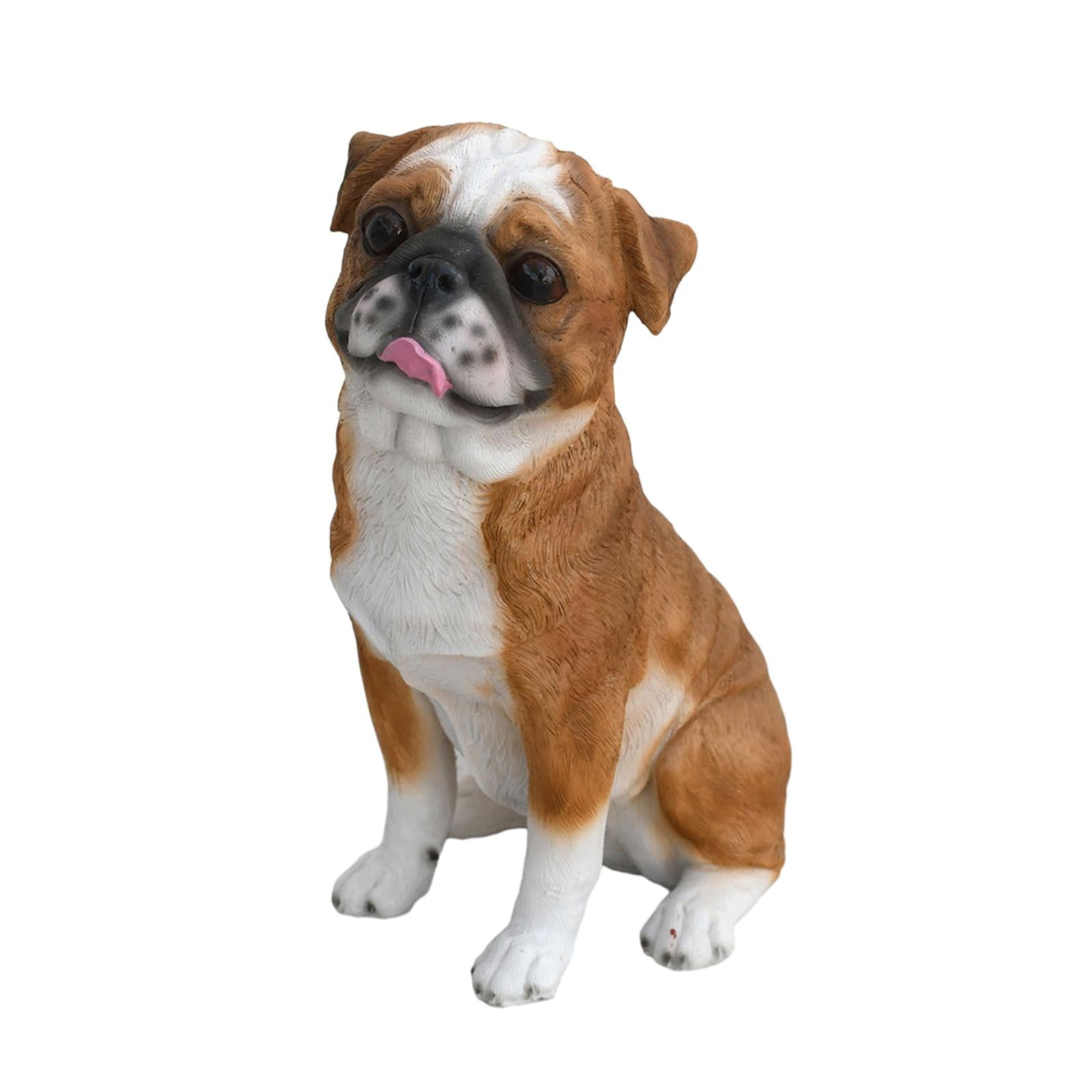 Dog Statue Animal Sculpture Living Room Hallway for Home Decor Gift Ornament Brown