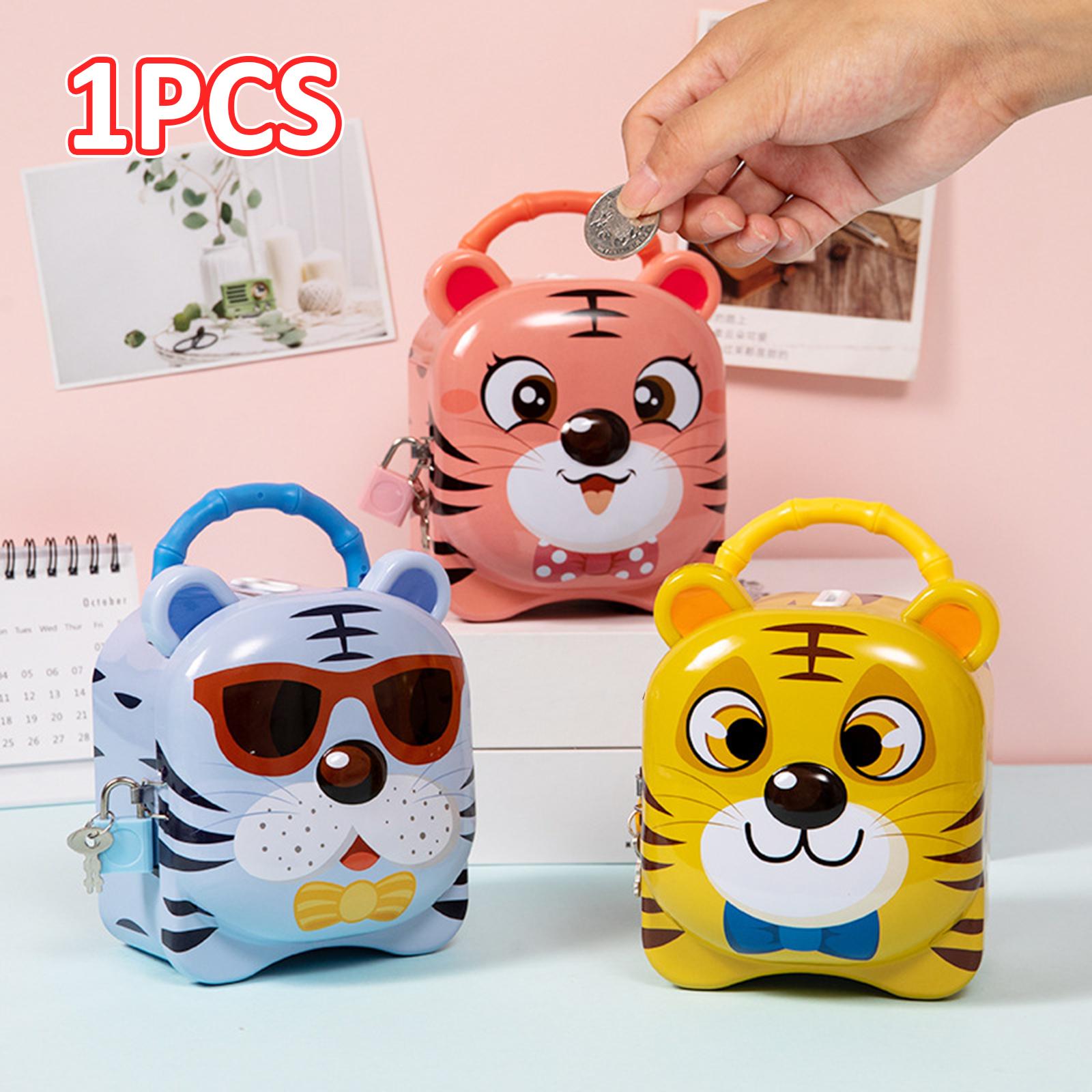 Piggy Bank for Kids Birthday Gift Tiger Money Bank for Cash Home Decor Child Yellow