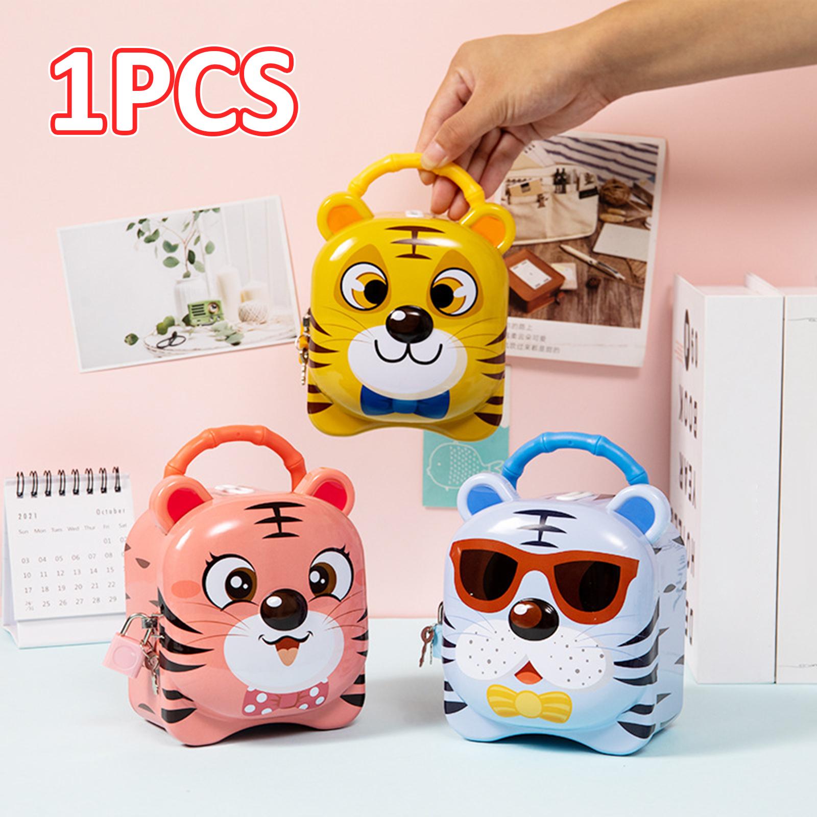 Piggy Bank for Kids Birthday Gift Tiger Money Bank for Cash Home Decor Child Yellow