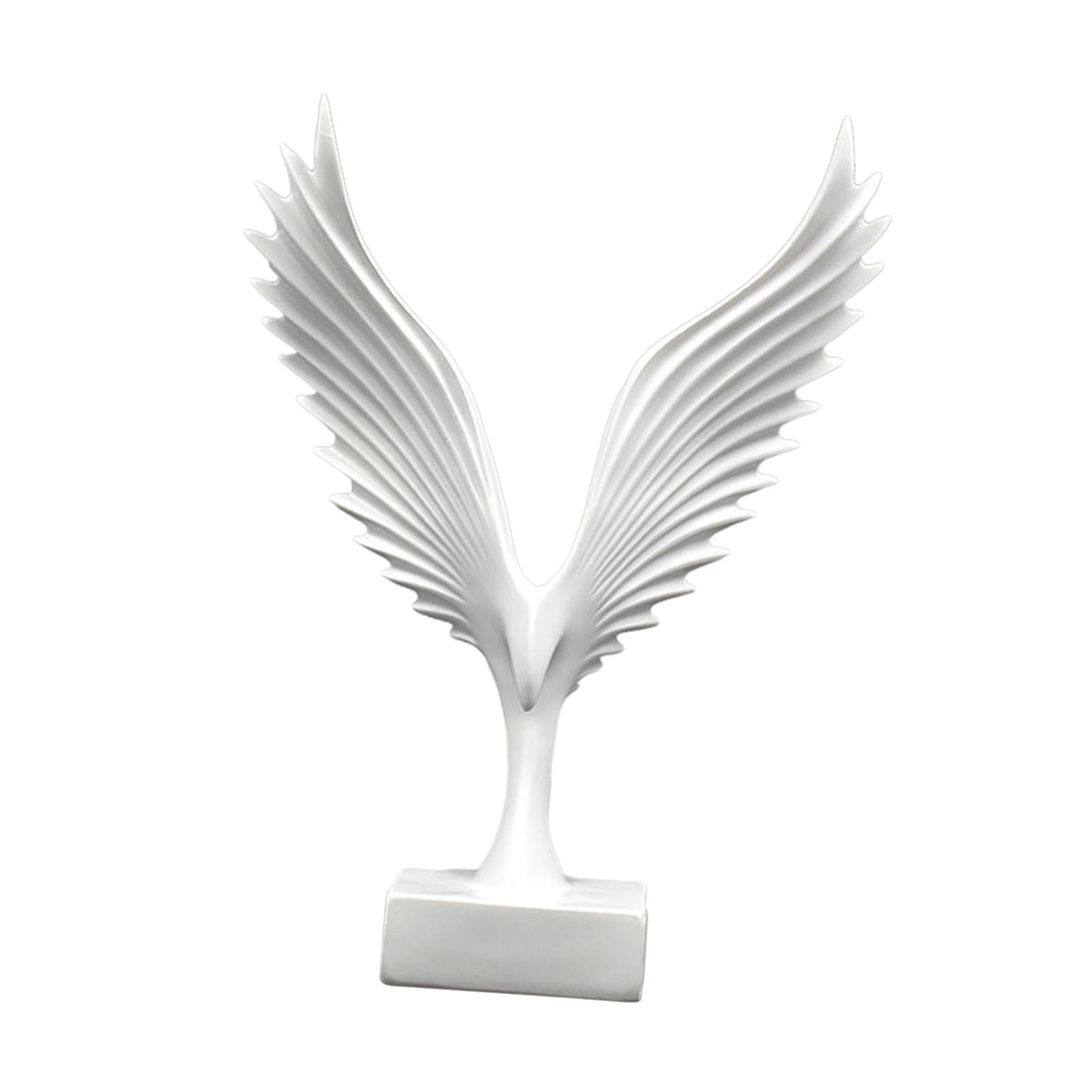 Eagle Statue Bird Sculpture Table Centerpieces Desktop Office Resin Figurine White