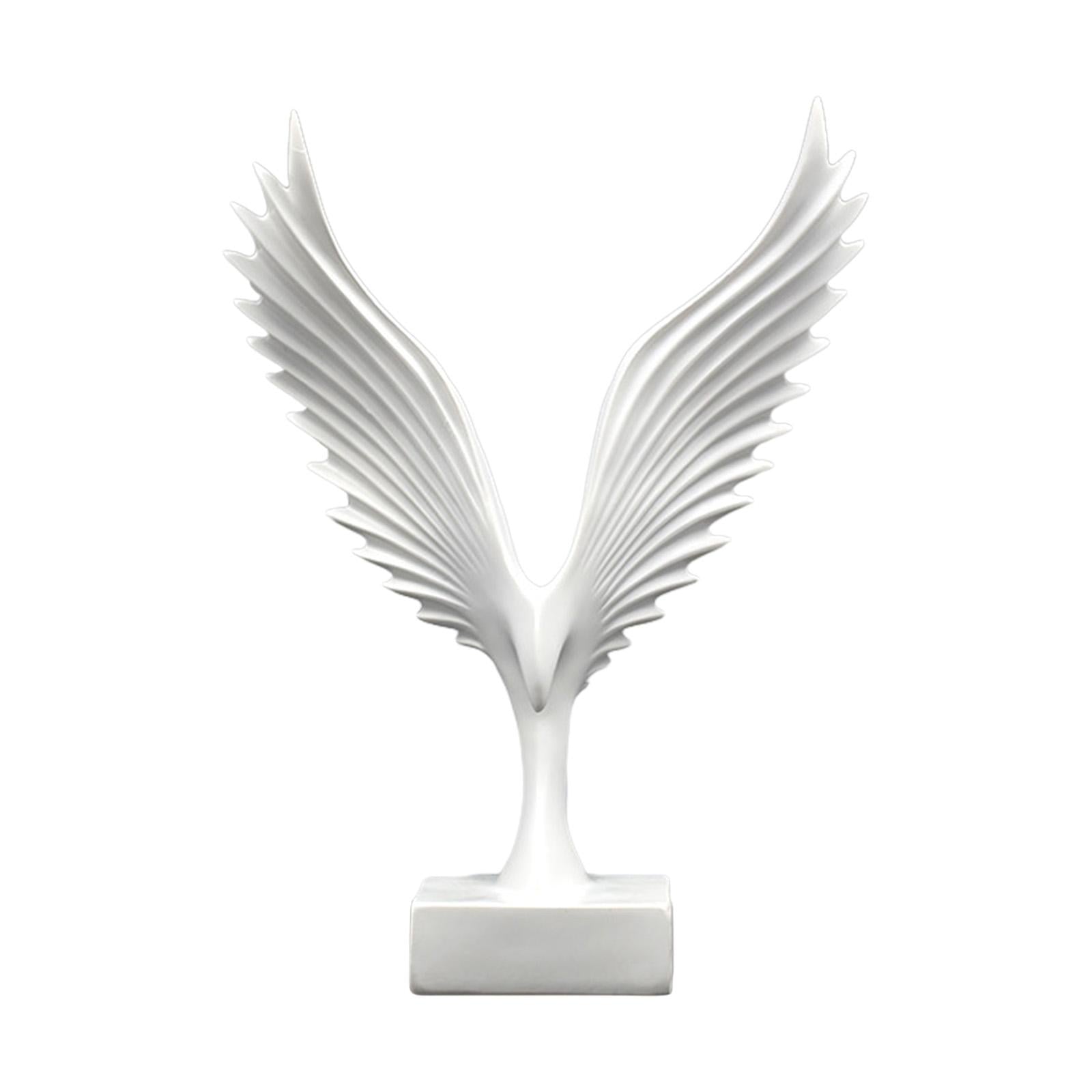 Eagle Statue Bird Sculpture Table Centerpieces Desktop Office Resin Figurine White