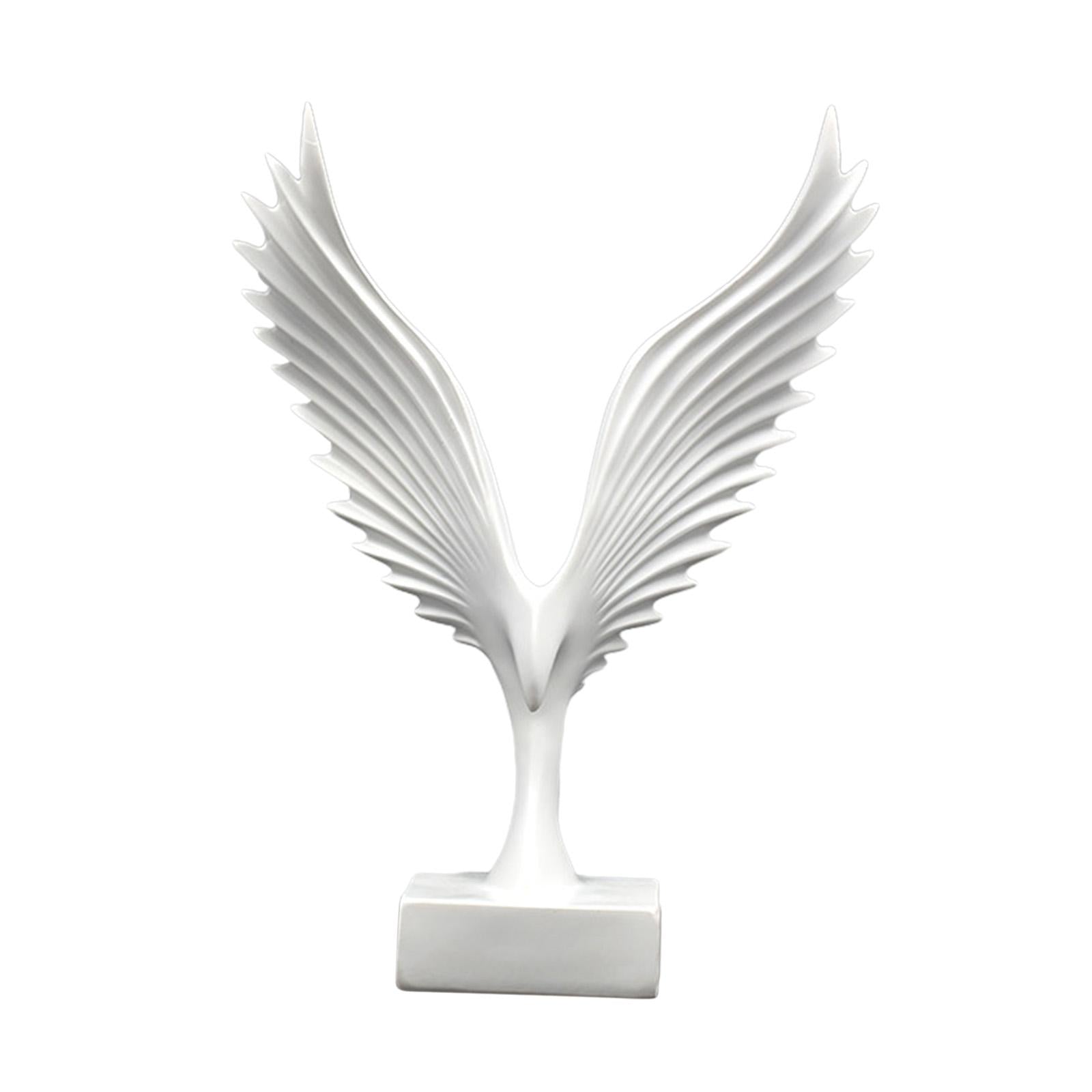 Eagle Statue Bird Sculpture Table Centerpieces Desktop Office Resin Figurine White
