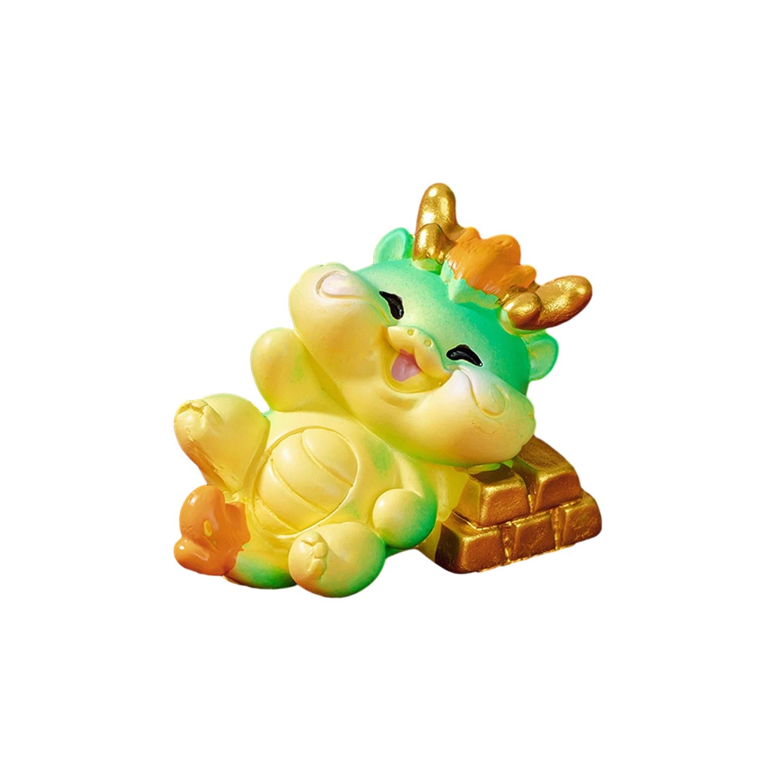 Mini Dragon Statue Miniature Figurine for Spring Festival Living Room Office Style B