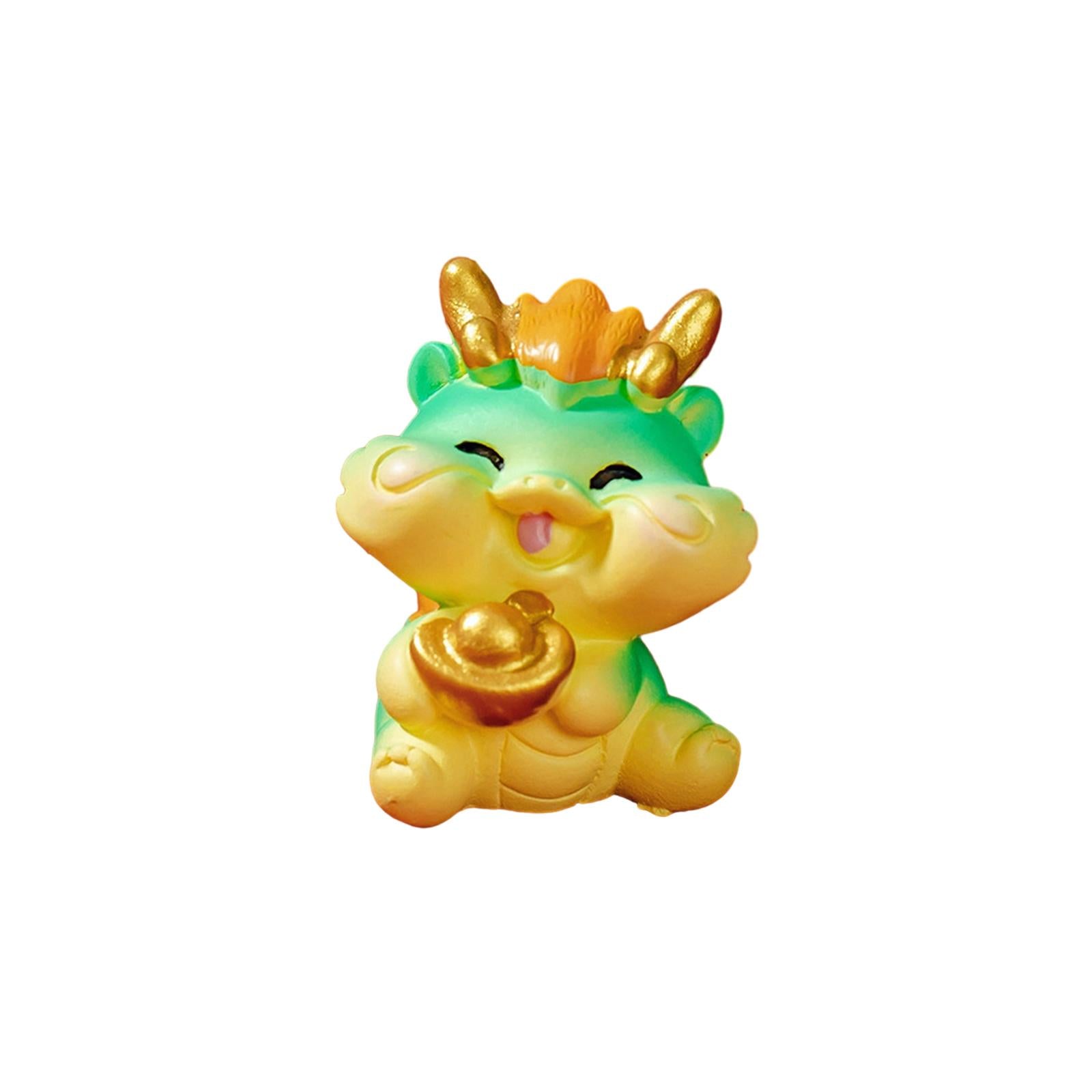 Mini Dragon Statue Miniature Figurine for Spring Festival Living Room Office Style D