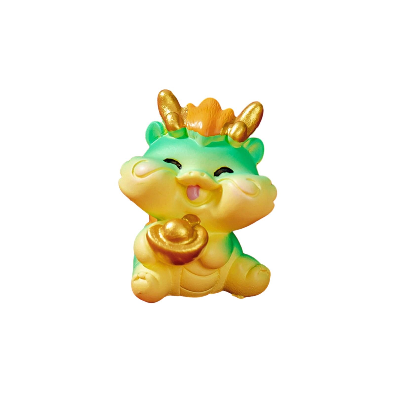Mini Dragon Statue Miniature Figurine for Spring Festival Living Room Office Style D