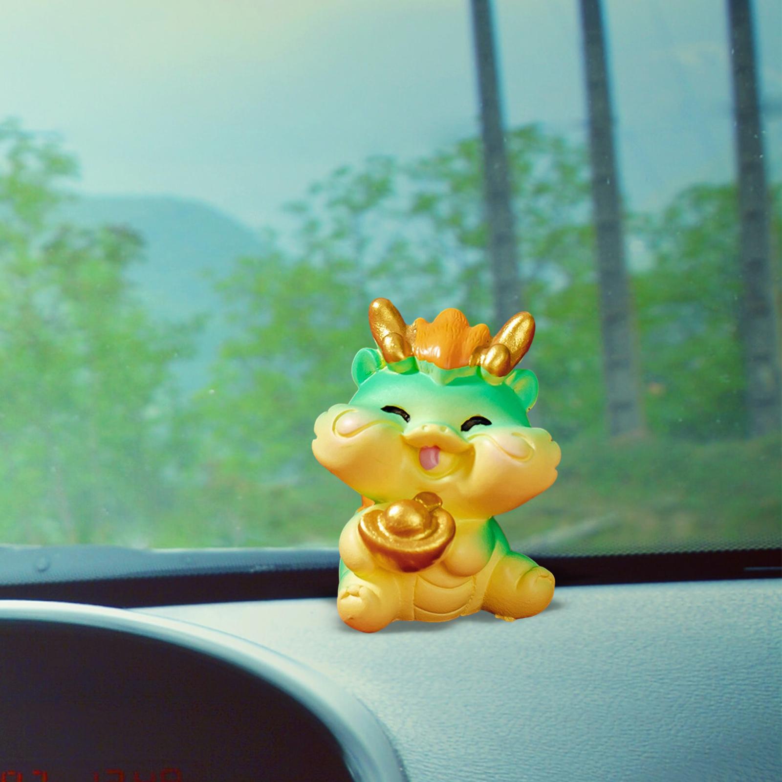 Mini Dragon Statue Miniature Figurine for Spring Festival Living Room Office Style D