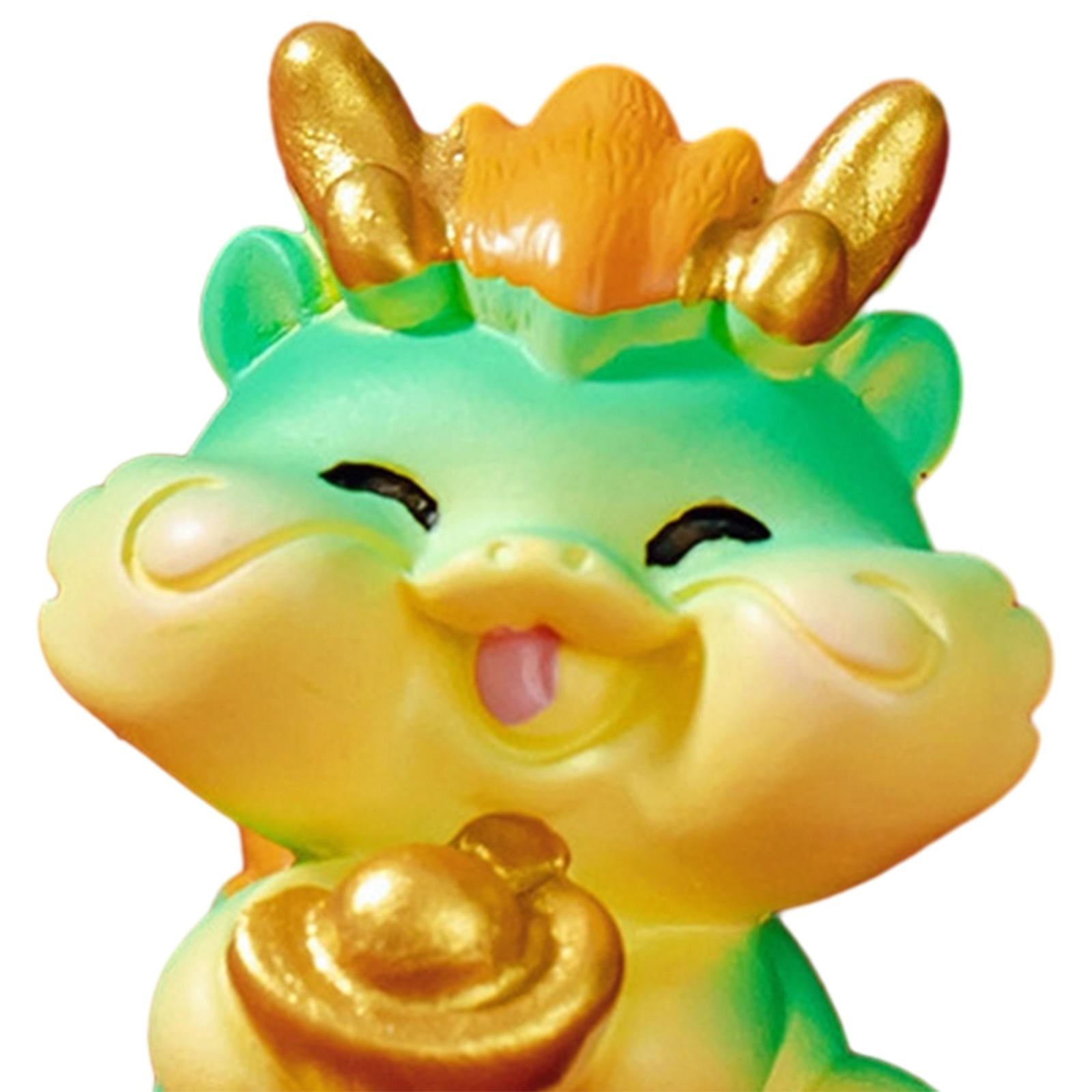 Mini Dragon Statue Miniature Figurine for Spring Festival Living Room Office Style D