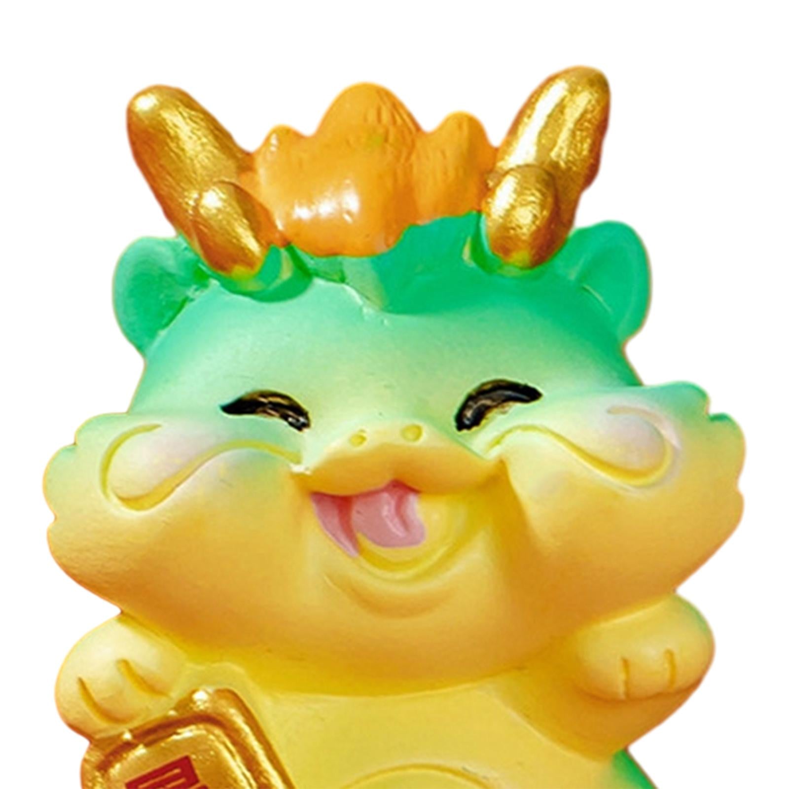 Mini Dragon Statue Miniature Figurine for Spring Festival Living Room Office Style F