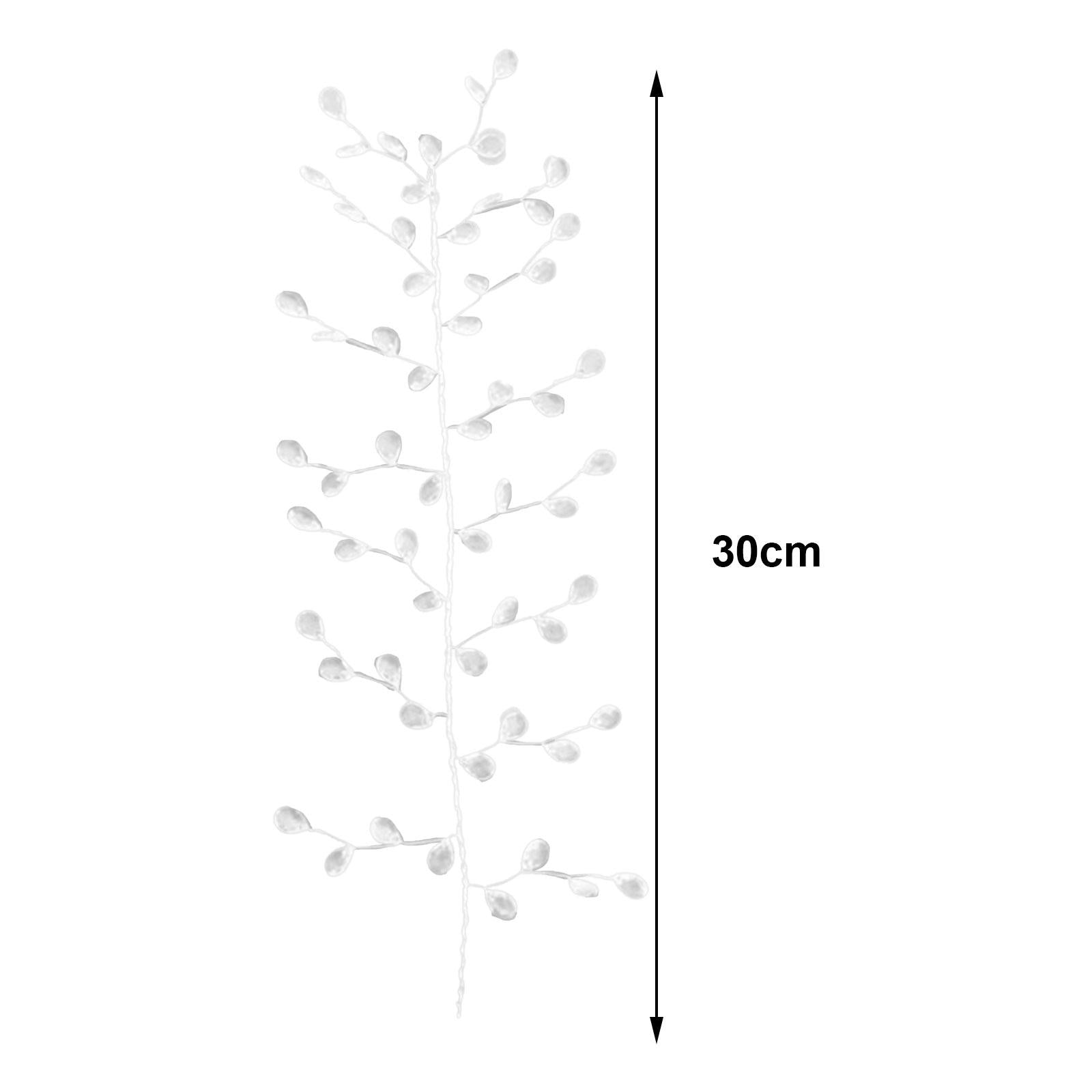 20 Acrylic Beads Drop Stems Flower Bouquet Wedding Vase Shower Buds Branches 15 Branches
