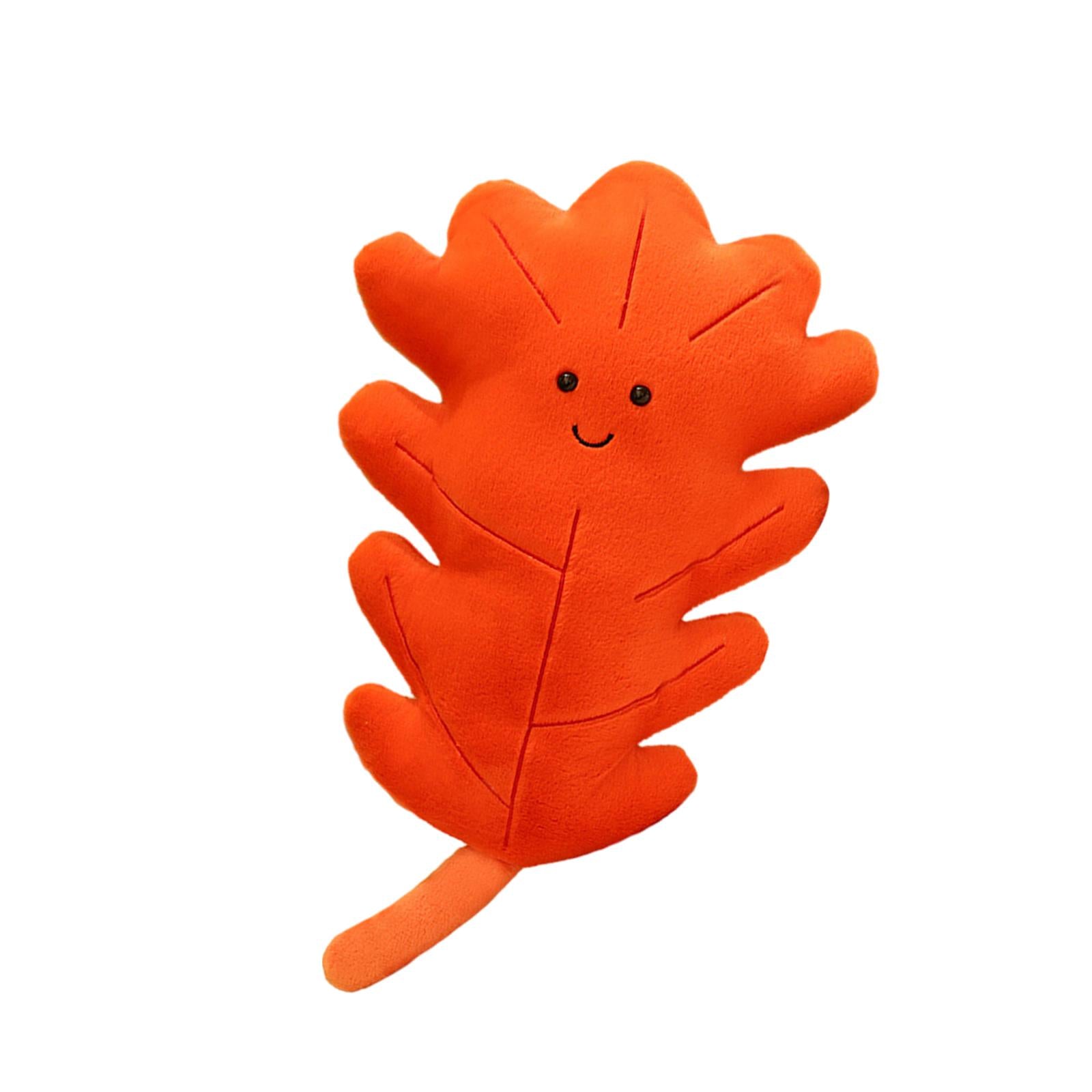 3D Leaf Plush Pillow Creative Back Cushion for Bedroom Couch Home Decoration Style C