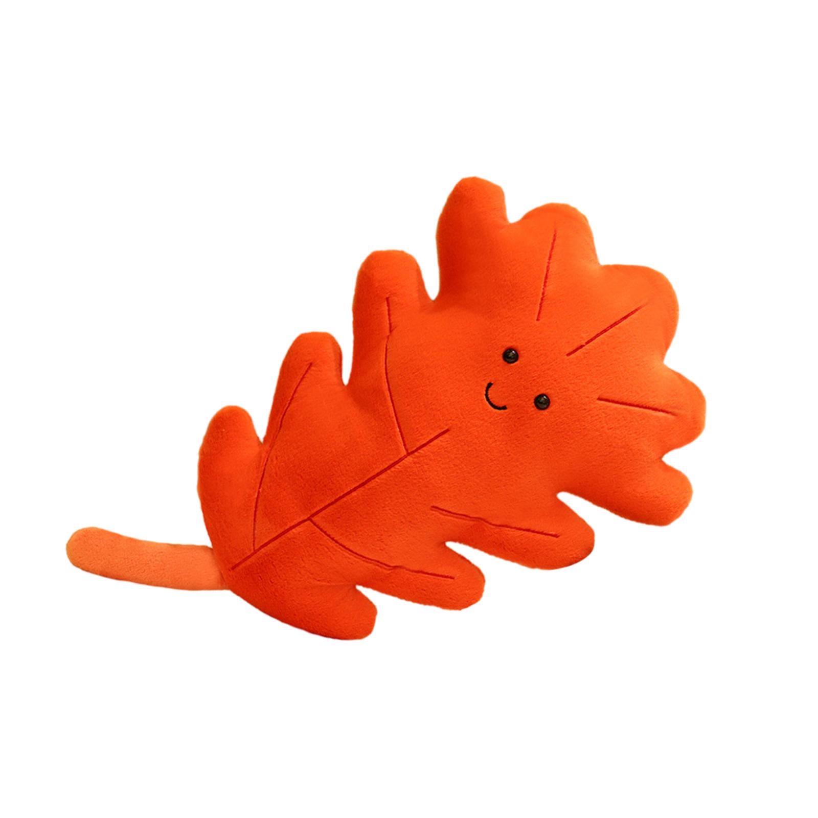 3D Leaf Plush Pillow Creative Back Cushion for Bedroom Couch Home Decoration Style C